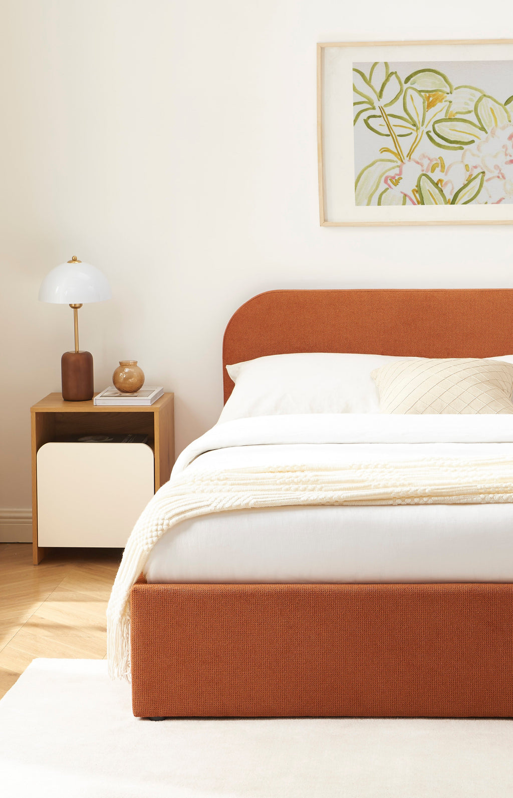 MOKA Upholstered Storage Bed with Slatted Base