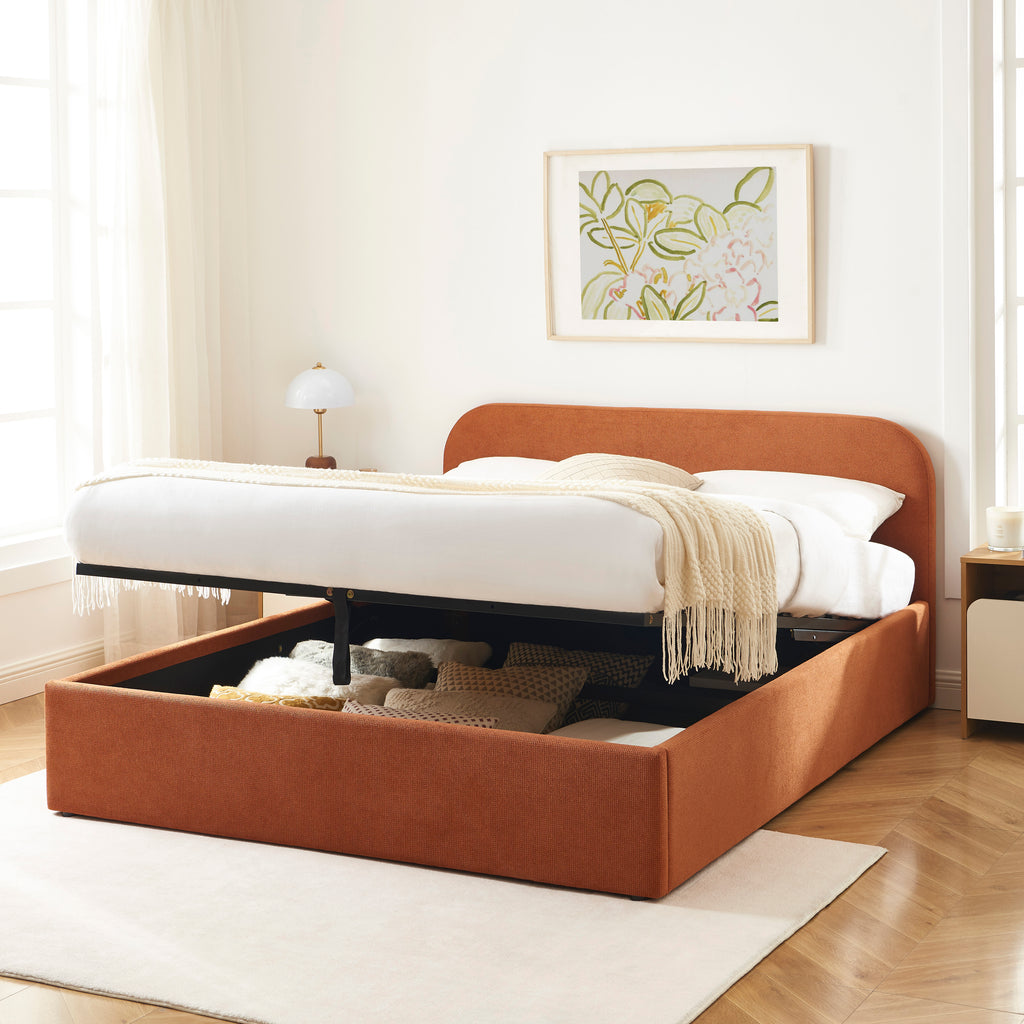 MOKA Upholstered Storage Bed with Slatted Base