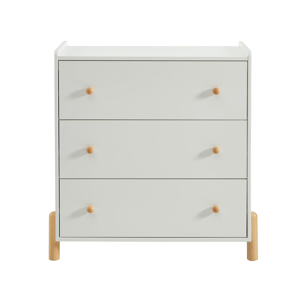 Kids Chest Of Drawers Mona 3 Drawers White 86cm – White