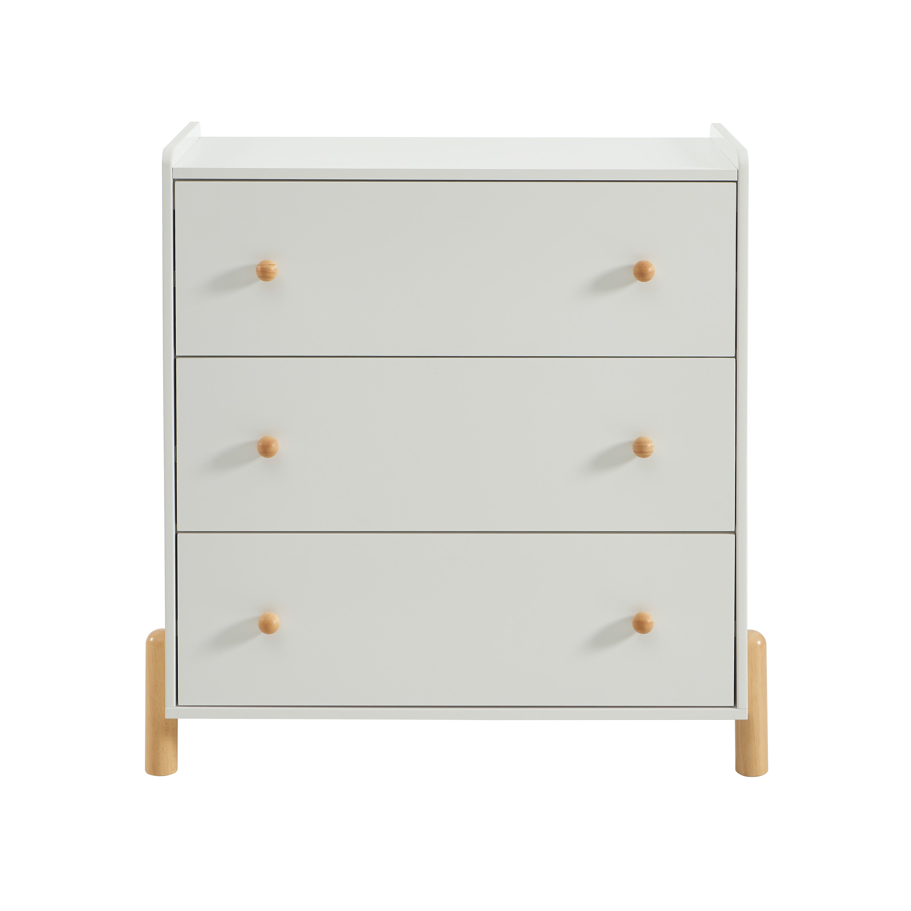 Kids Chest Of Drawers Mona 3 Drawers White 86cm – White