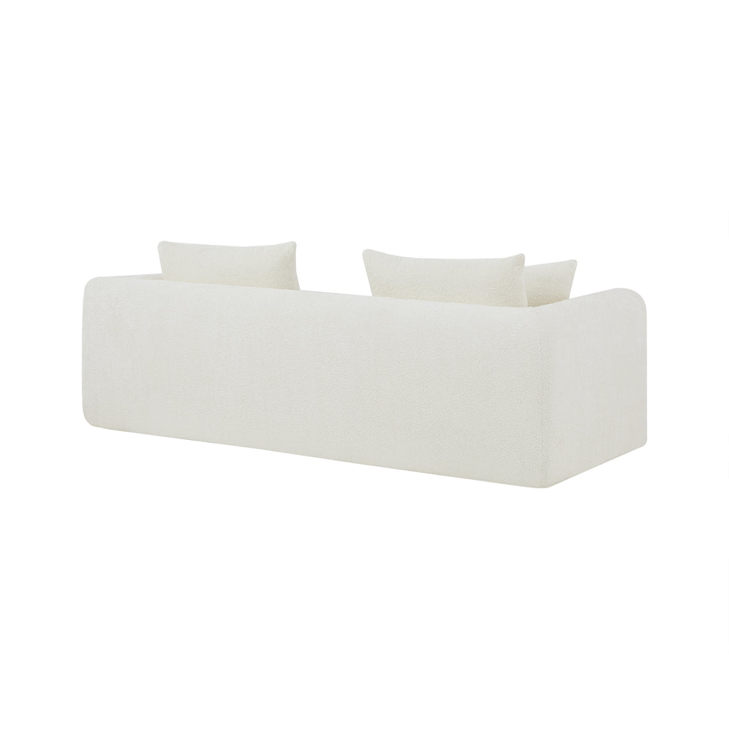Sofa droit compresse Convertible MORPHEO 3 places Fabric bouclette Beige