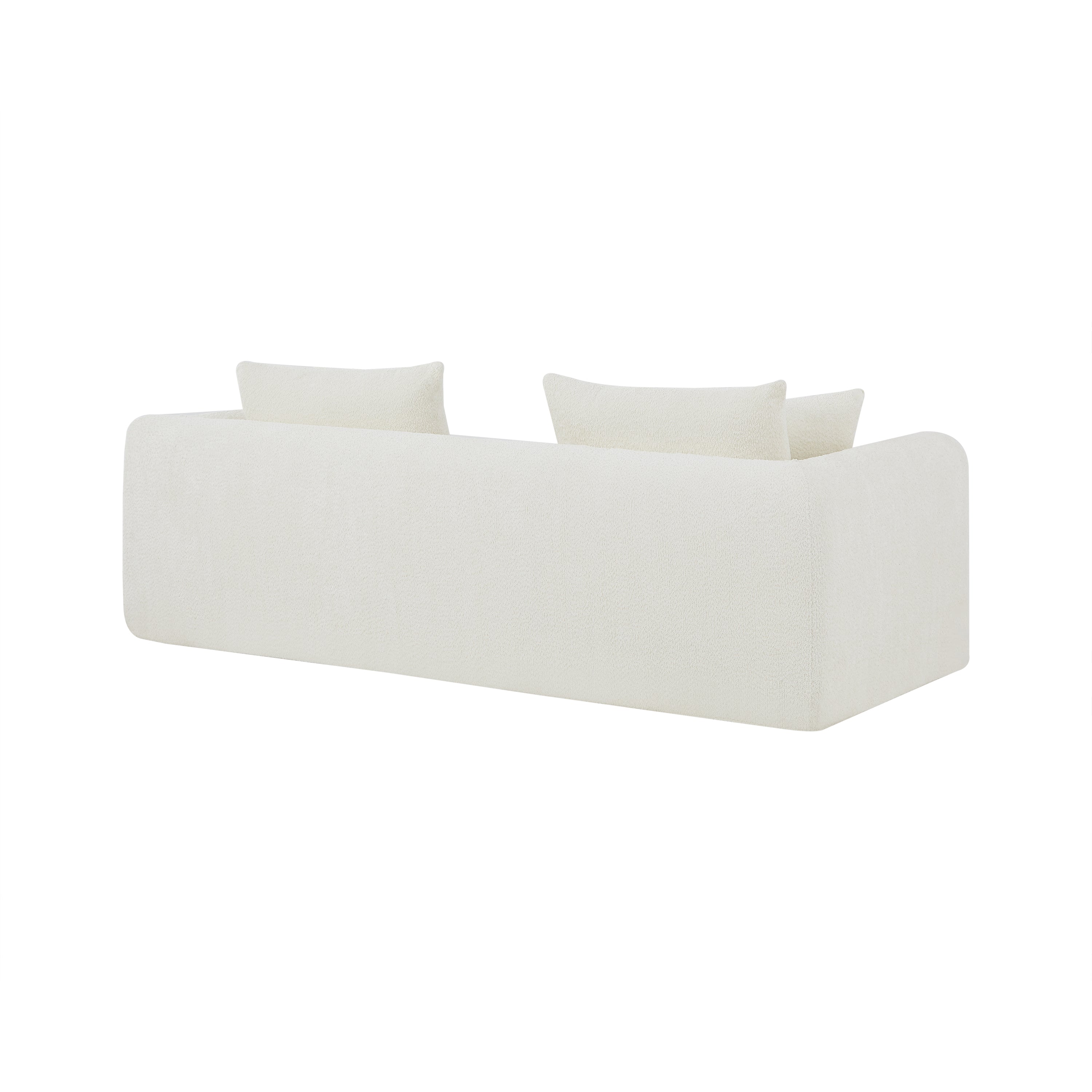 Sofa droit compresse Convertible MORPHEO 3 places Fabric bouclette Beige