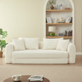 Sofa droit compresse Convertible MORPHEO 3 places Fabric bouclette Beige