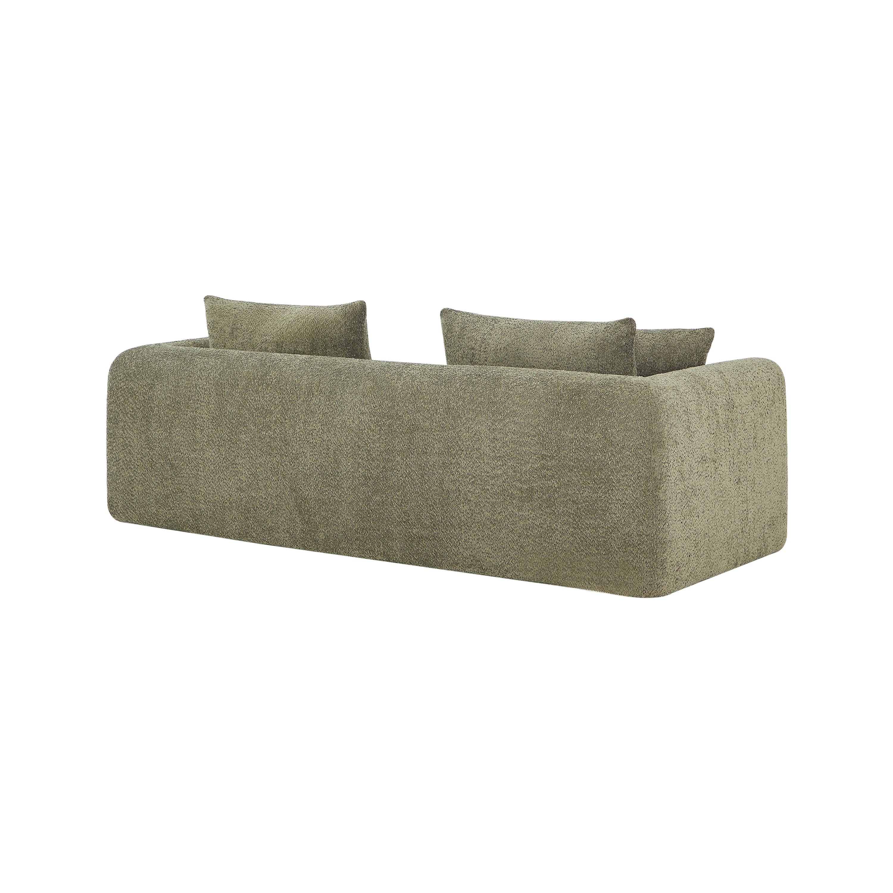 Sofa droit compresse Convertible MORPHEO 3 places Fabric bouclette Beige