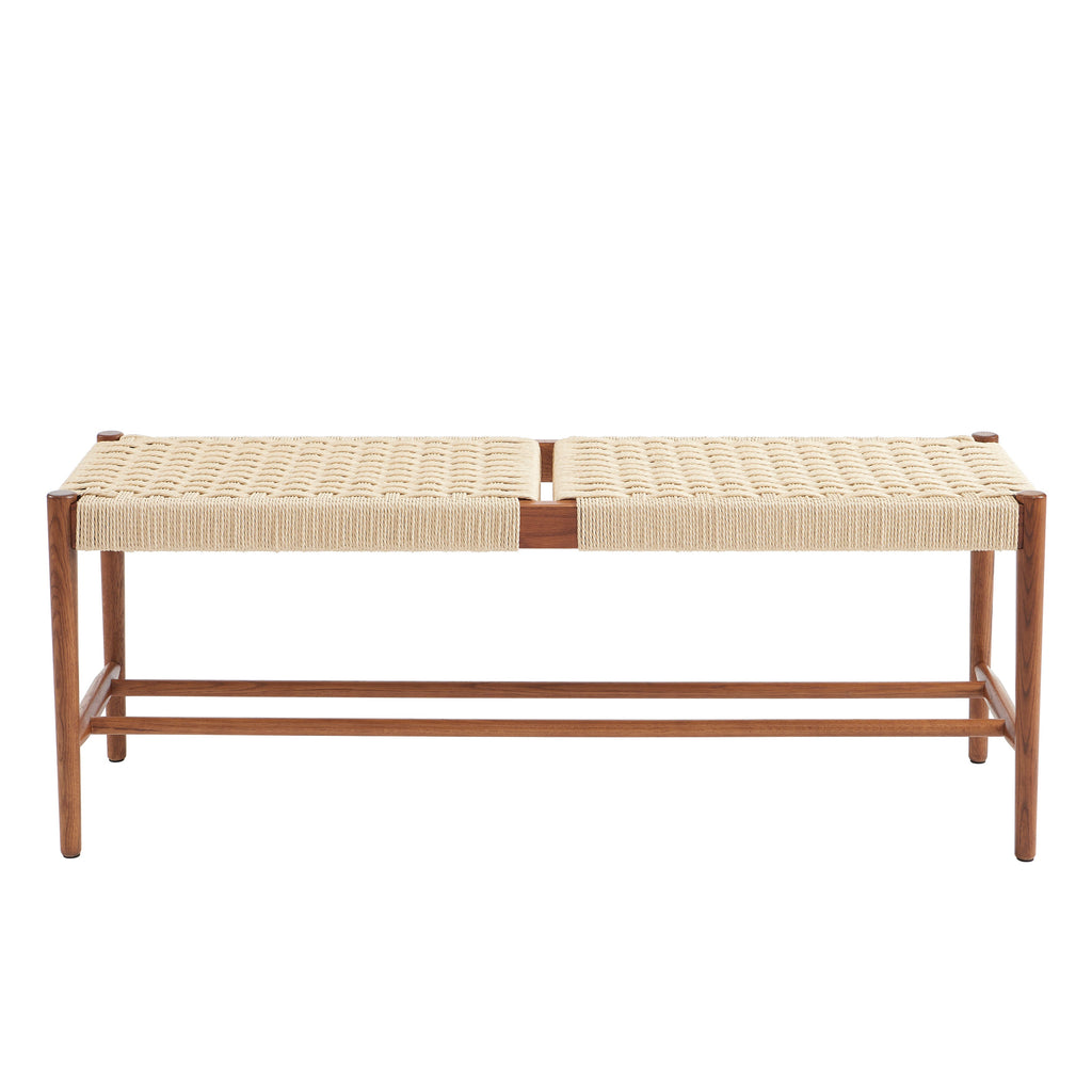 MOTTO Scandinavian-Style Solid Wood Bench – Walnut
