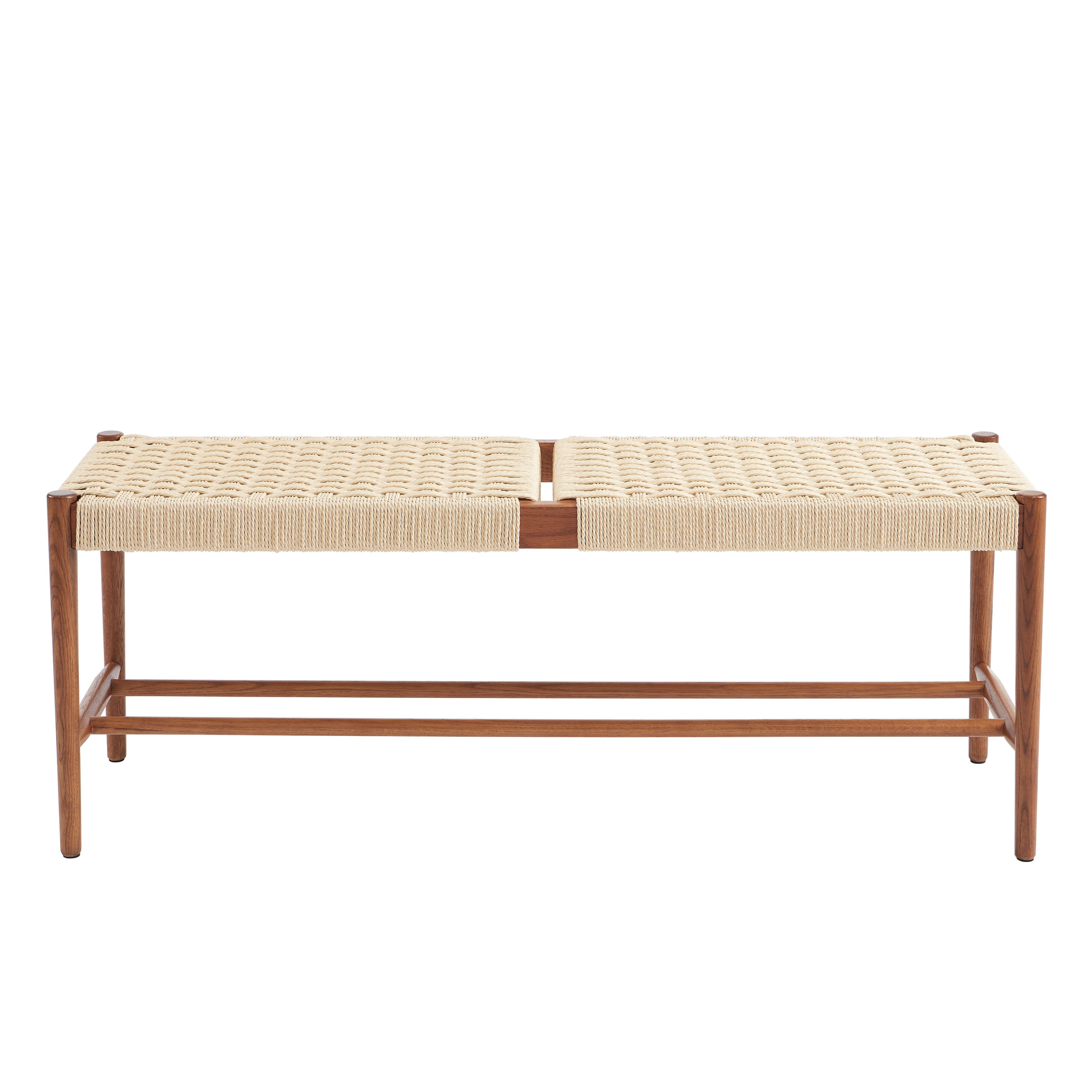 MOTTO Scandinavian-Style Solid Wood Bench – Walnut
