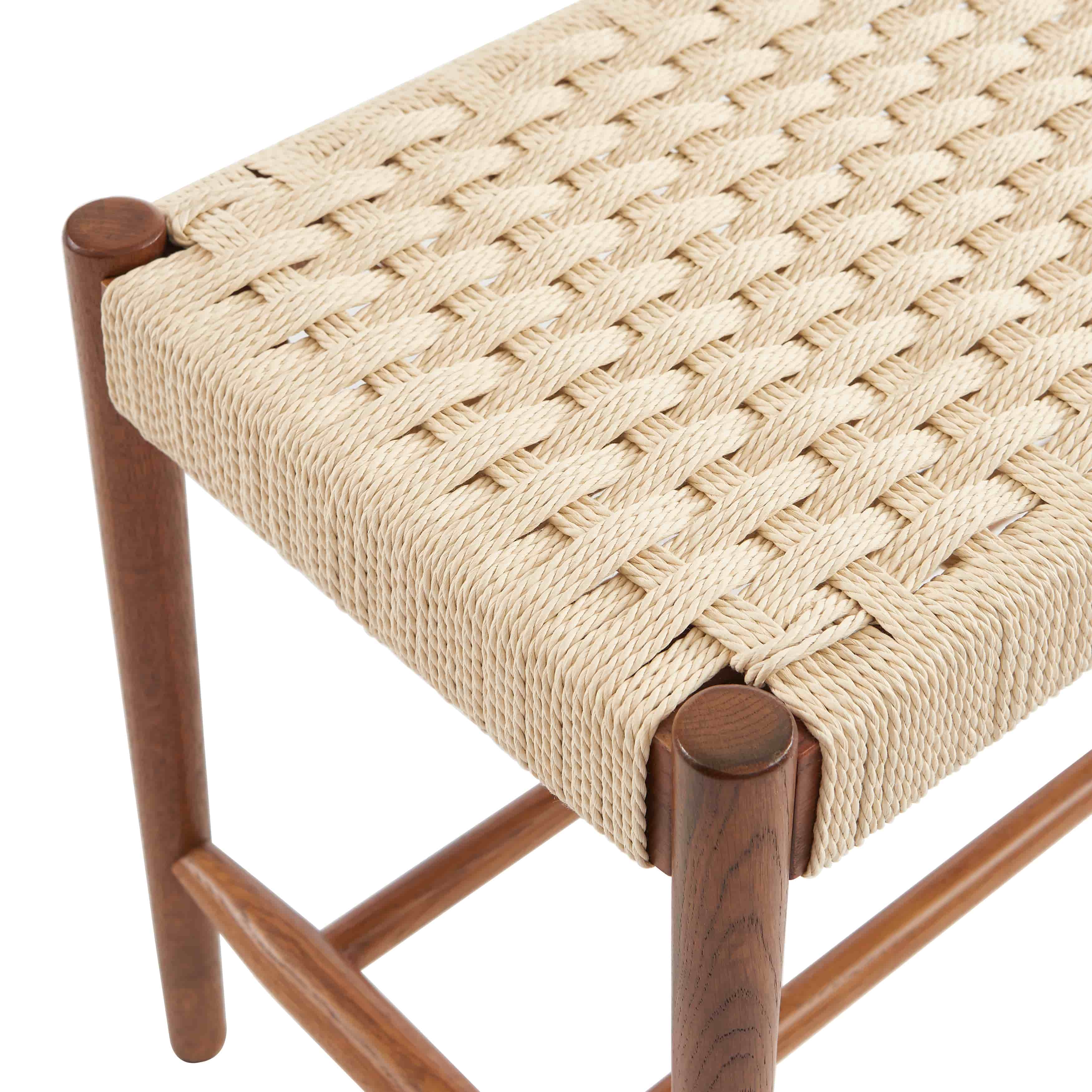 MOTTO Scandinavian-Style Solid Wood Bench – Walnut