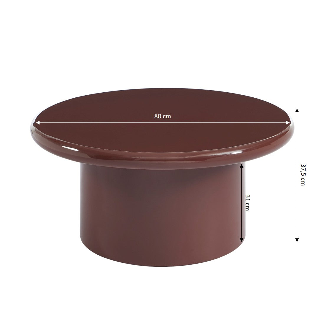 MOXY Round Coffee Table - Burgundy
