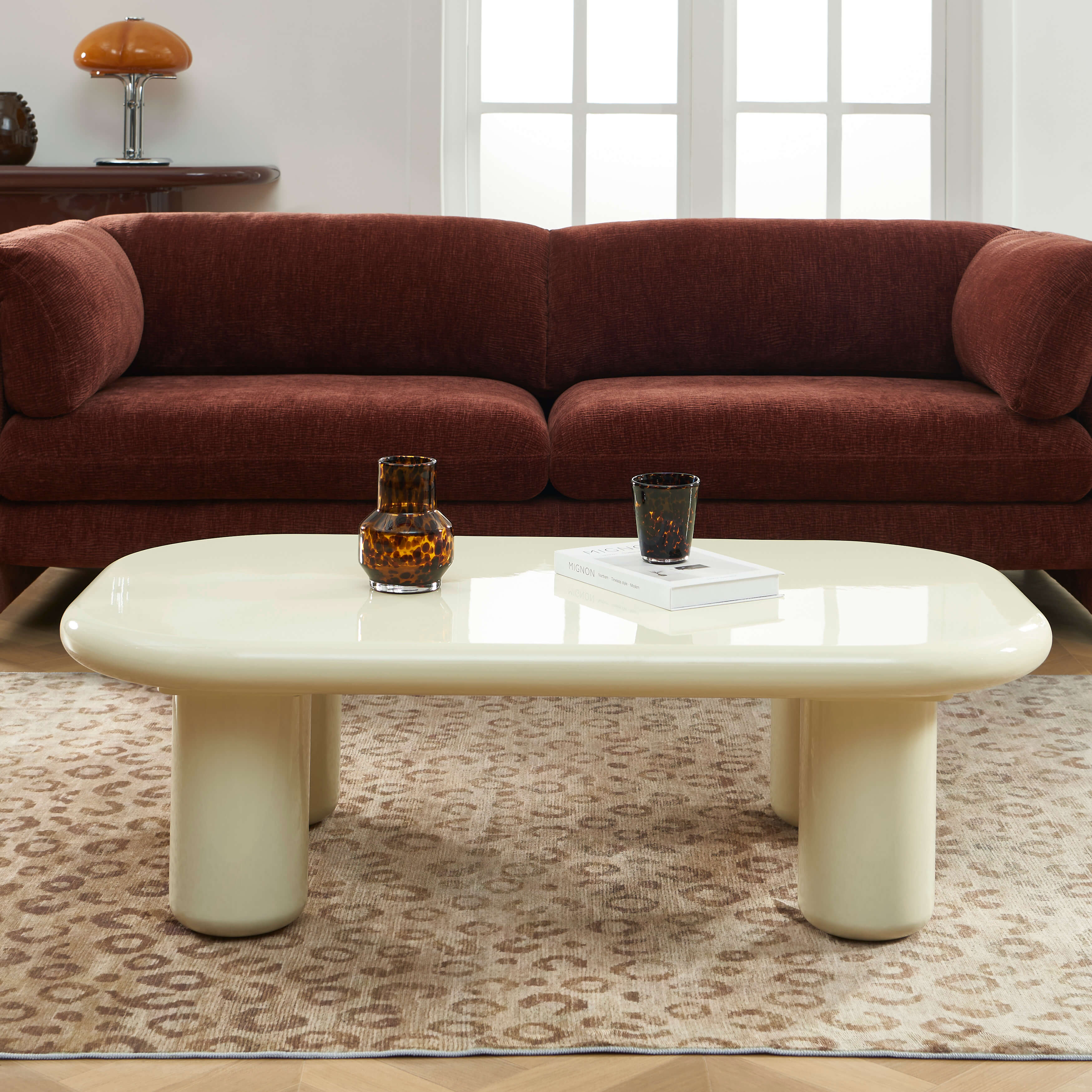 MOXY Coffee Table High Gloss Finish (47") - White