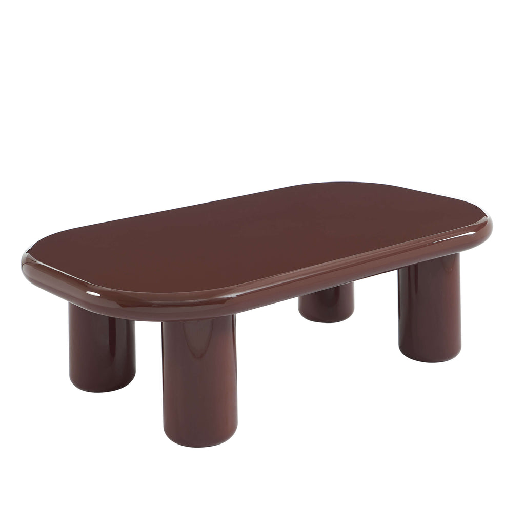 MOXY Coffee Table High Gloss Finish (47") - Burgundy