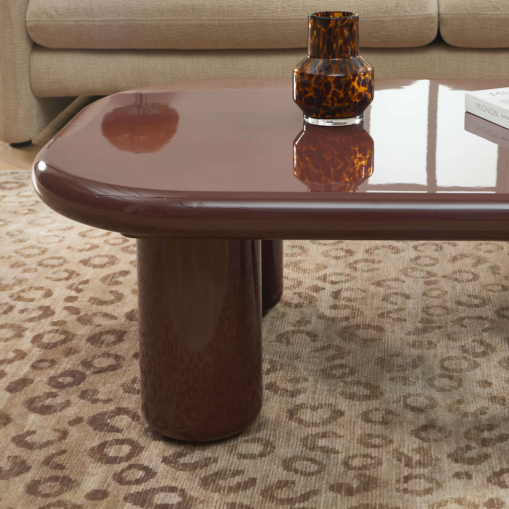 MOXY Coffee Table High Gloss Finish (47") - Burgundy