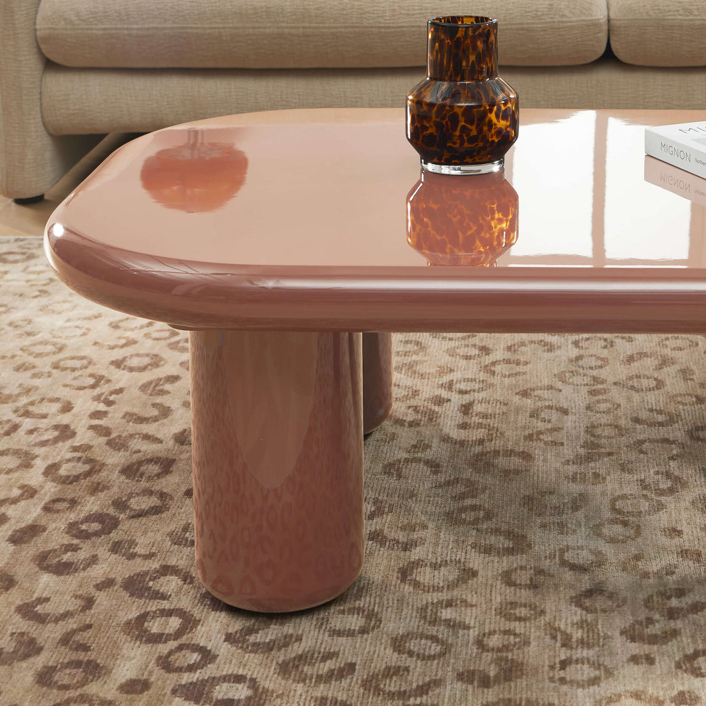 MOXY Coffee Table High Gloss Finish (47") - Light pink
