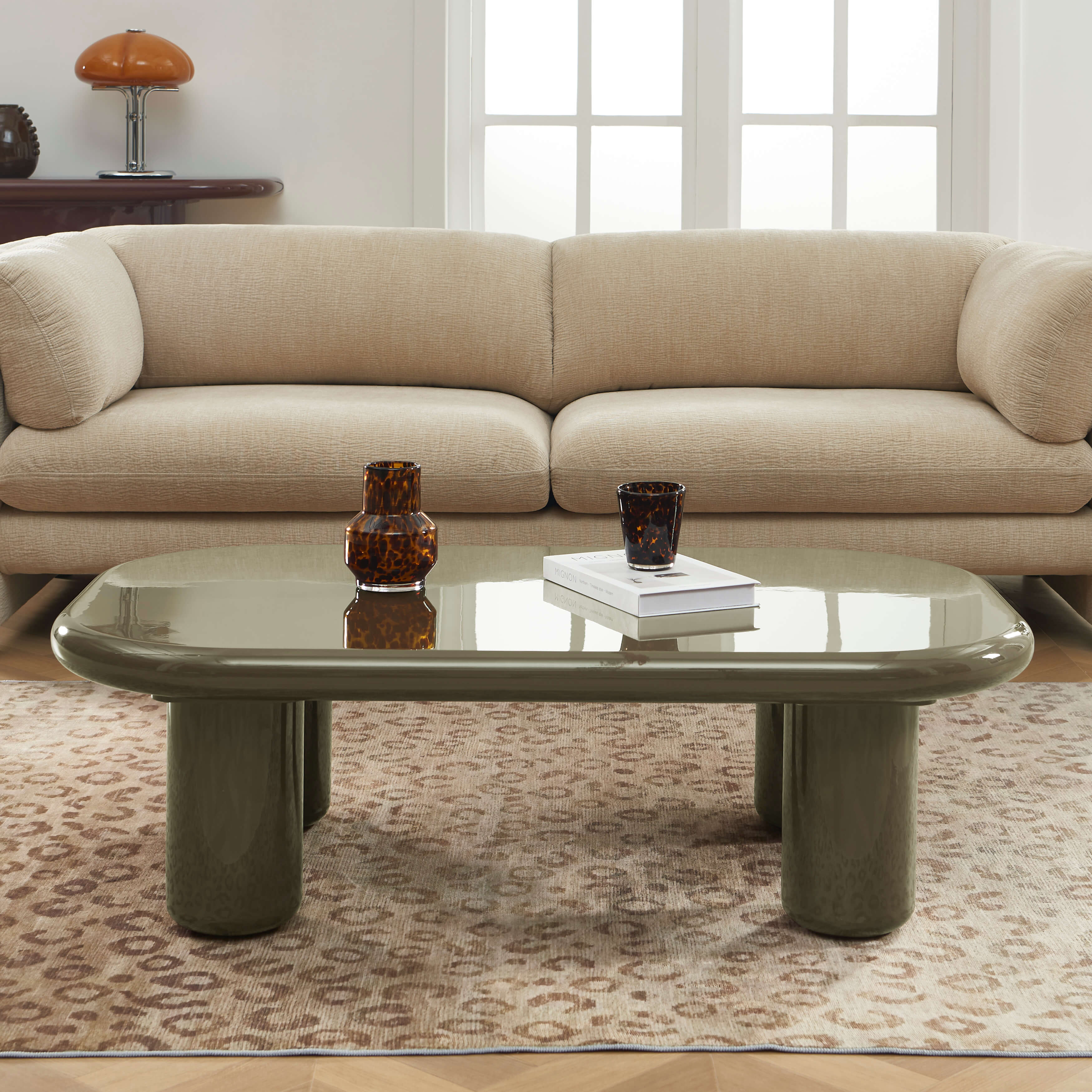 MOXY Coffee Table High Gloss Finish (47") - Green