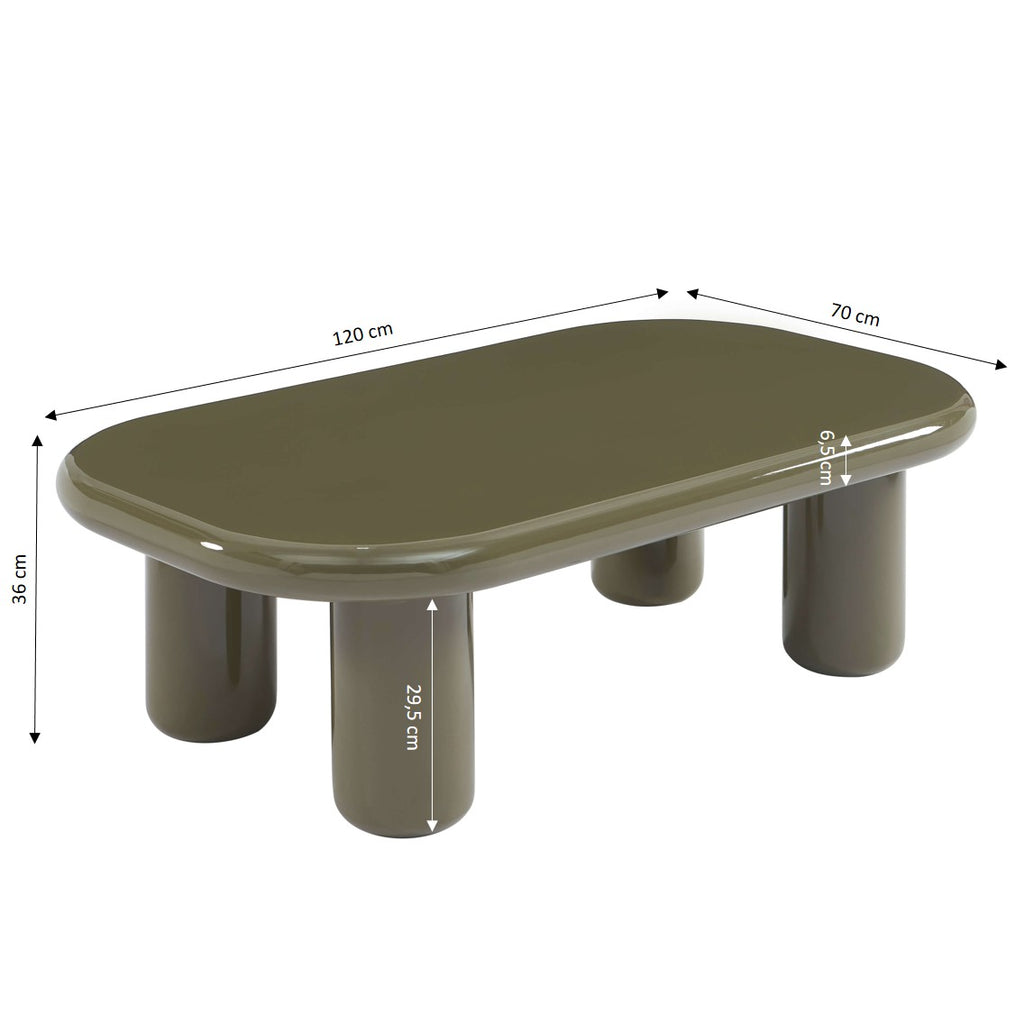 MOXY Coffee Table High Gloss Finish (47") - Green