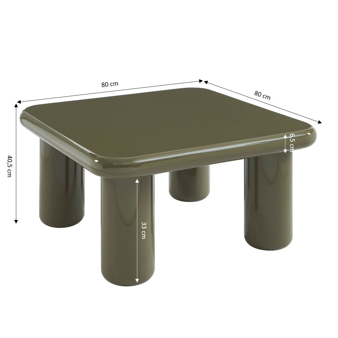 MOXY Coffee Table High Gloss Finish (31") - Green