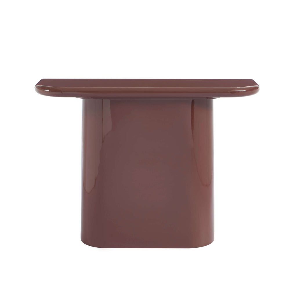 MOXY Console Table High Gloss Burgundy Finish
