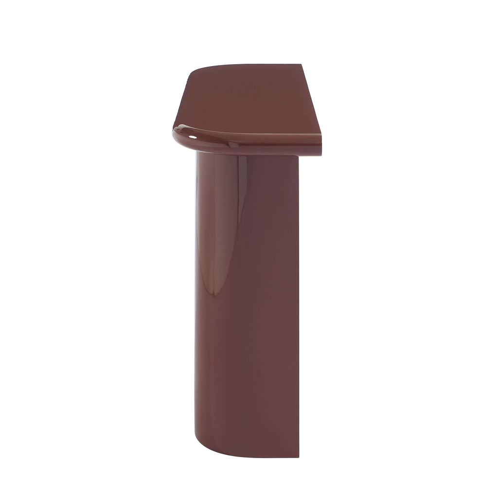 MOXY Console Table High Gloss Burgundy Finish
