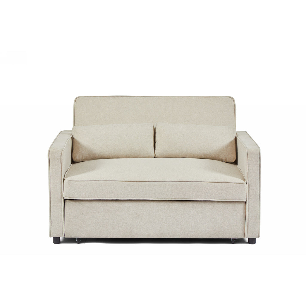 NEVA 2-Seater Convertible Sleeper Sofa – Green Fabric