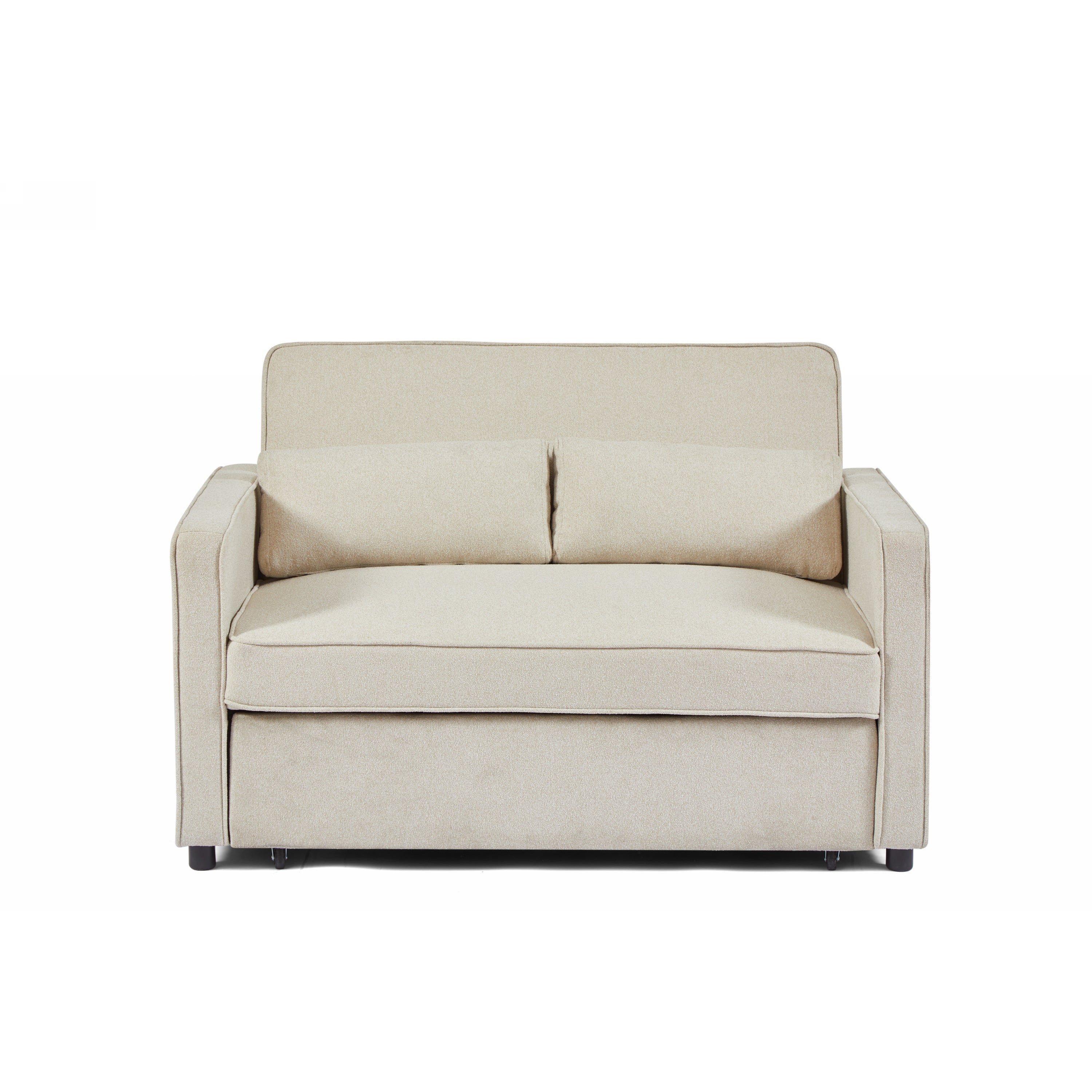 NEVA 2-Seater Convertible Sleeper Sofa – Green Fabric