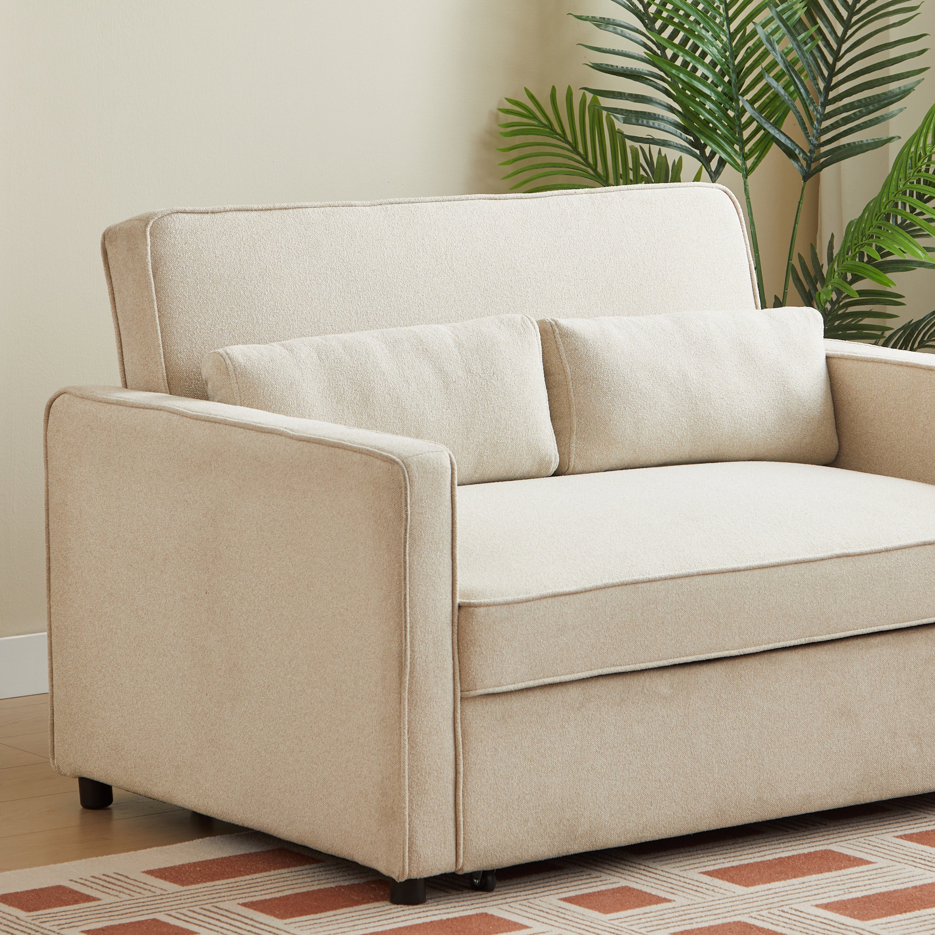 NEVA Convertible Sleeper Sofa – Fabric 2-Seater Living Room Furniture