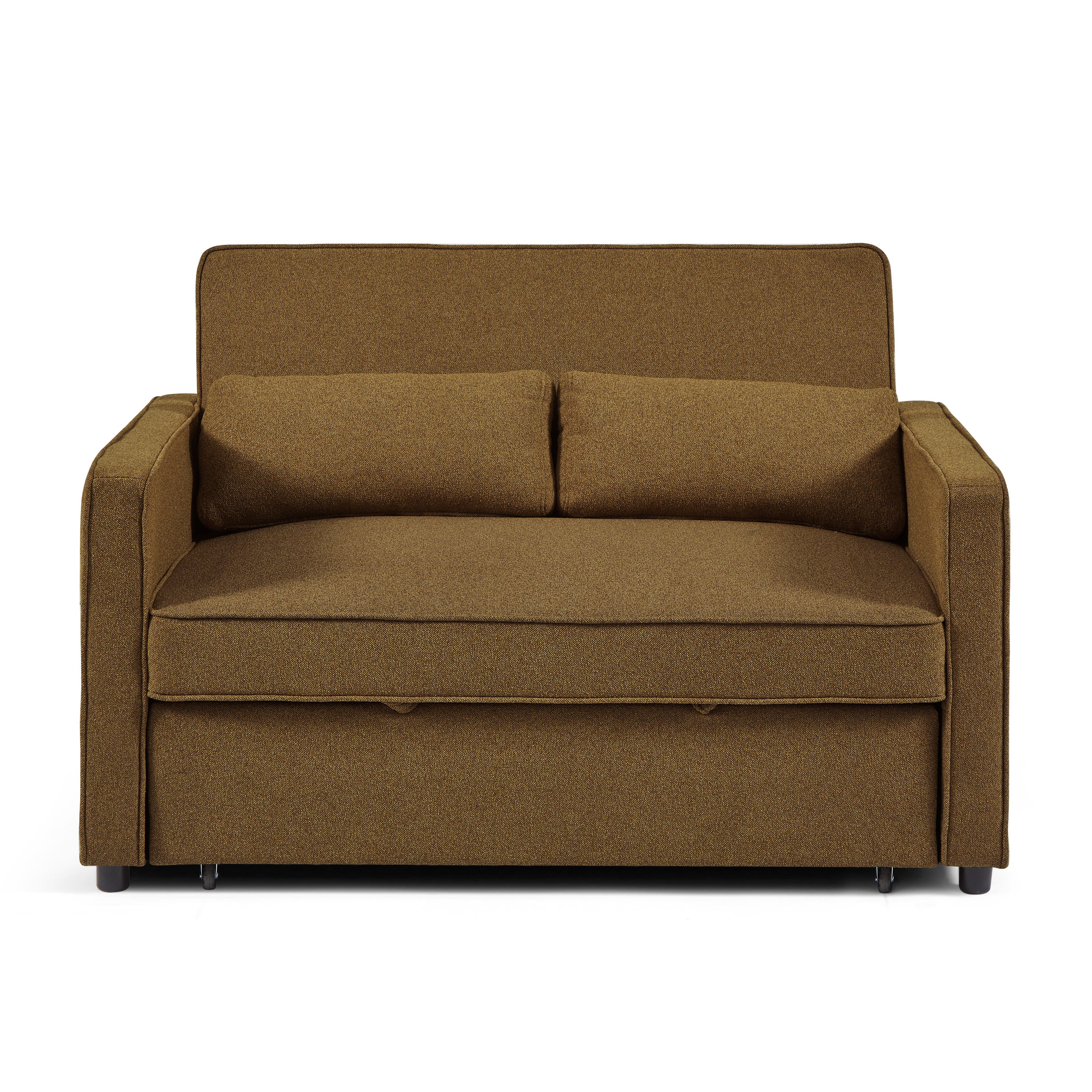 NEVA 2-Seater Convertible Sleeper Sofa – Green Fabric