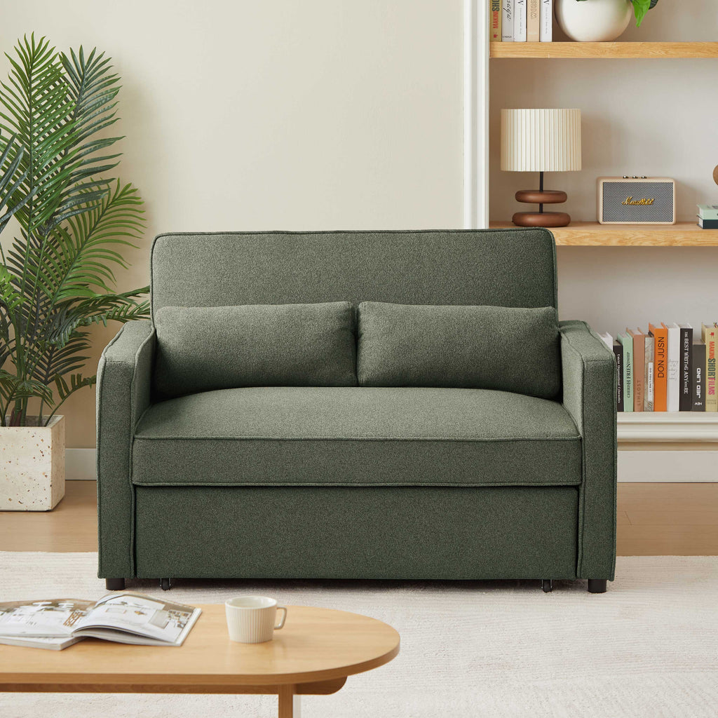 NEVA Convertible Sleeper Sofa – Fabric 2-Seater Living Room Furniture