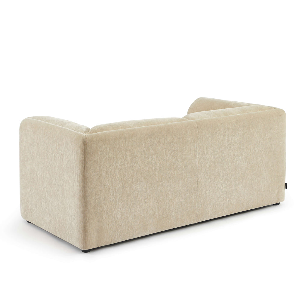 NIKKI 67'' 2-Seater Sofa Textured Velvet Upholstery - Beige