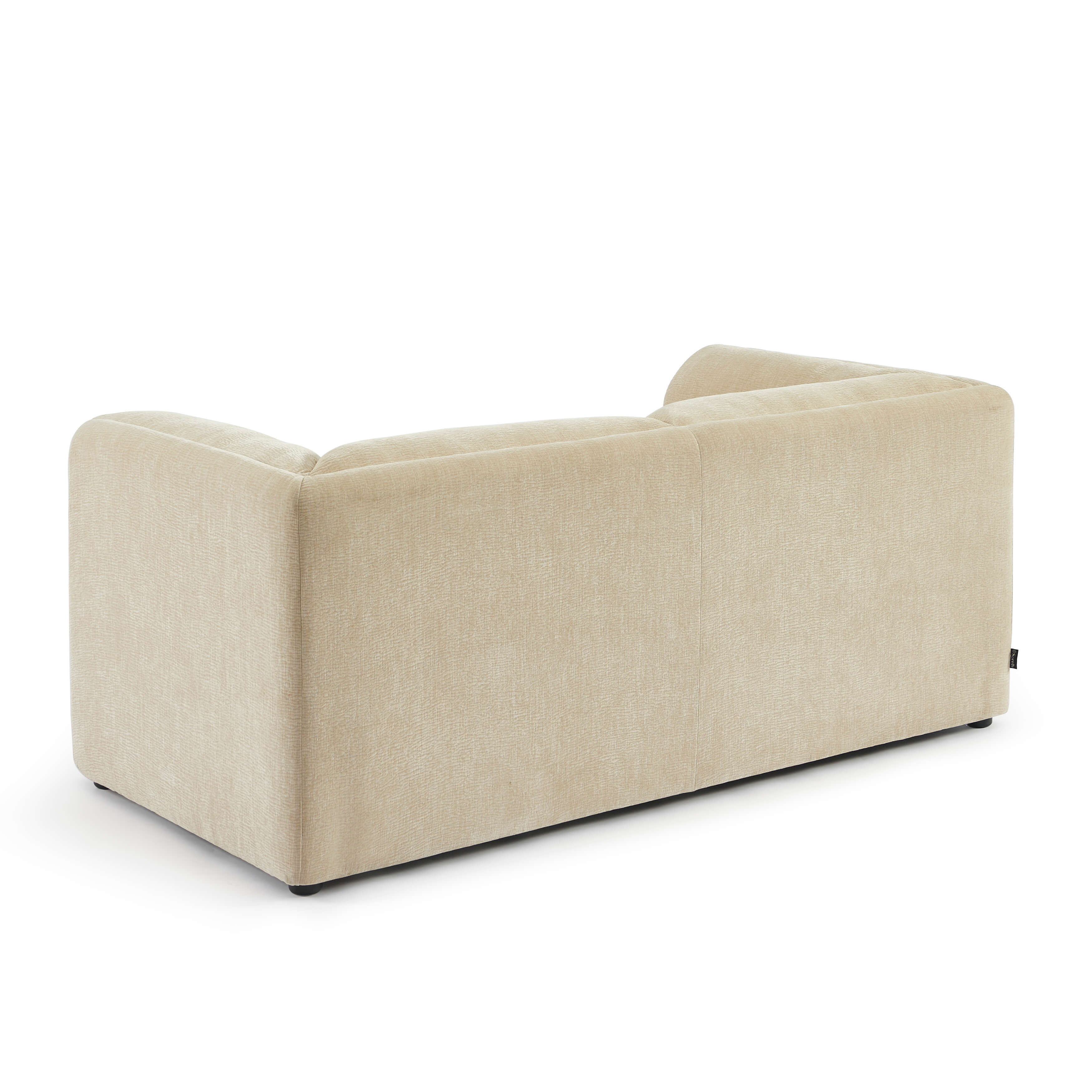 NIKKI 67'' 2-Seater Sofa Textured Velvet Upholstery - Beige