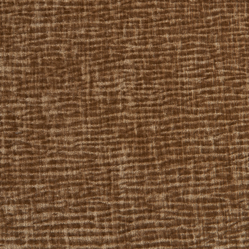 NIKKI 67'' 2-Seater Sofa Textured Velvet Upholstery - Brown