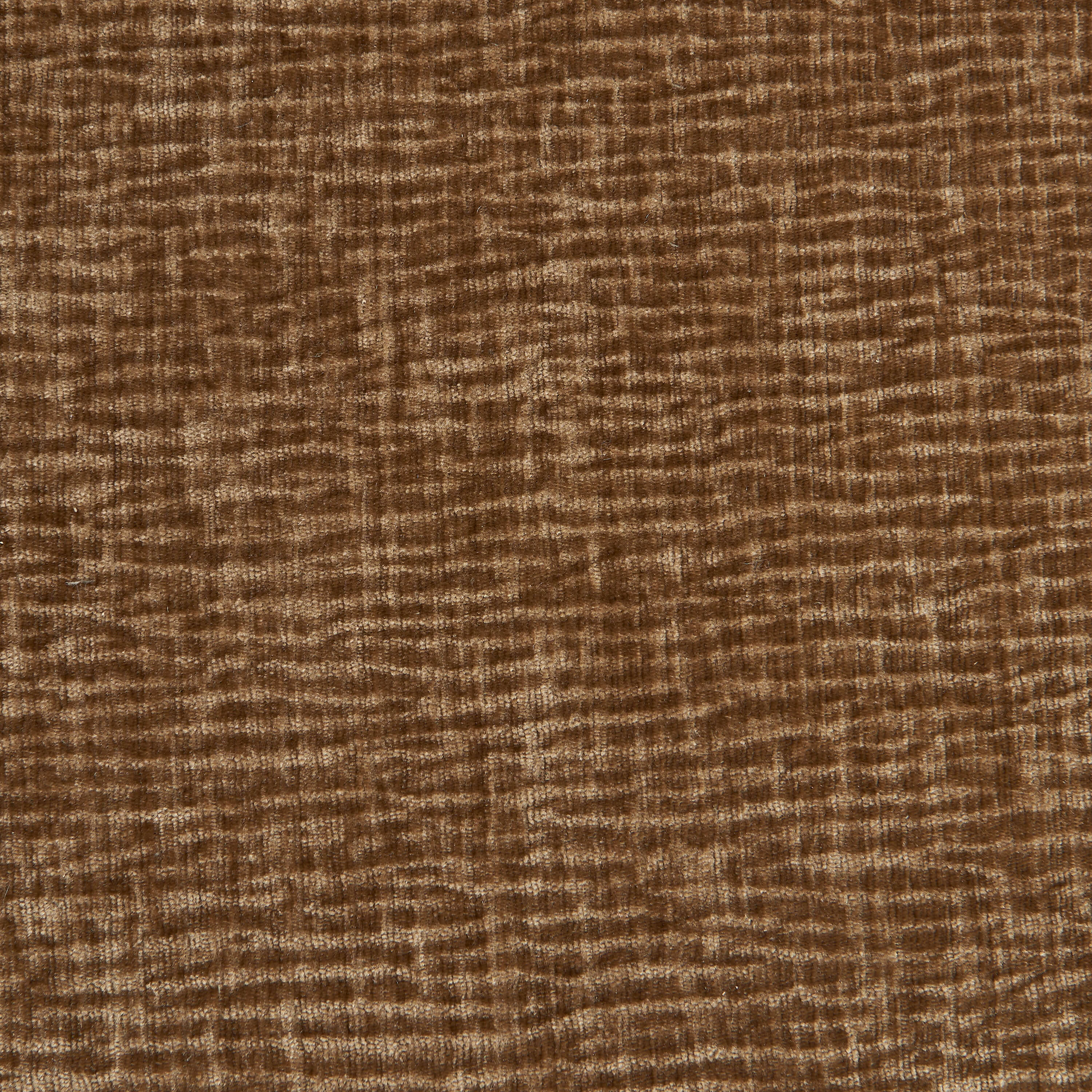 NIKKI 67'' 2-Seater Sofa Textured Velvet Upholstery - Brown