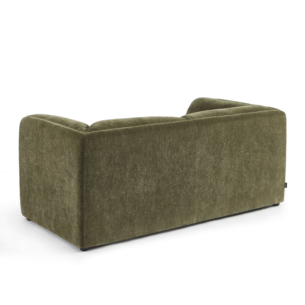 NIKKI 67'' 2-Seater Sofa Textured Velvet Upholstery - Green