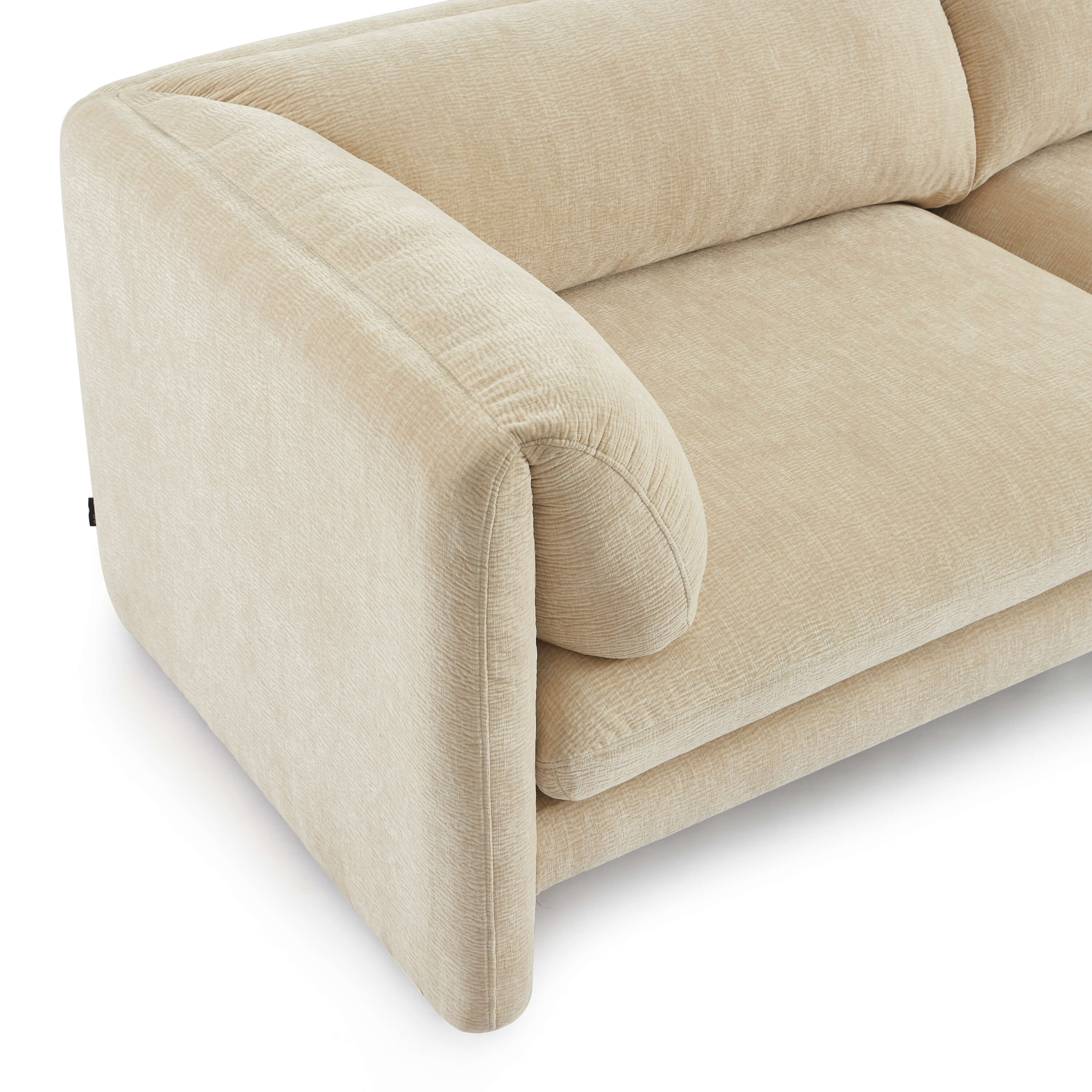 NIKKI 87" 3-Seater Fixed Sofa - Beige