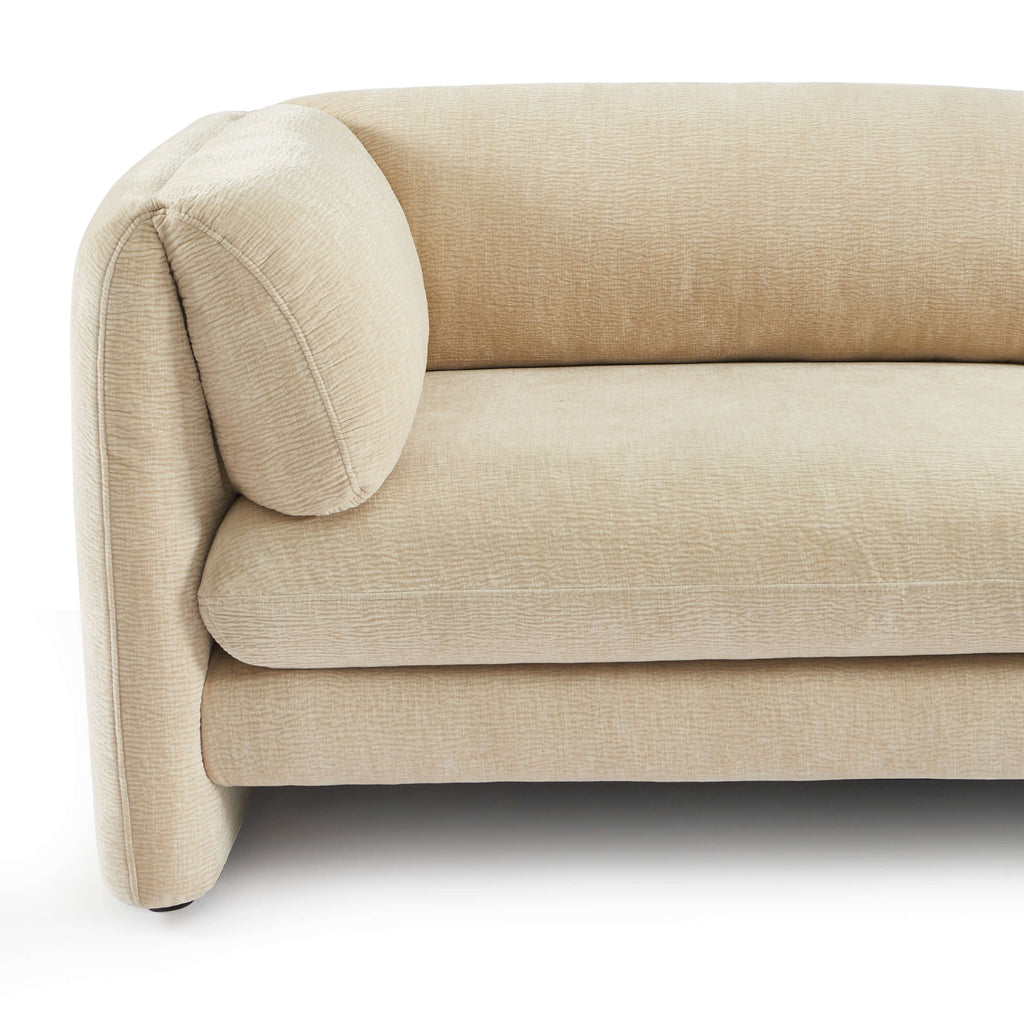 NIKKI 87" 3-Seater Fixed Sofa - Beige