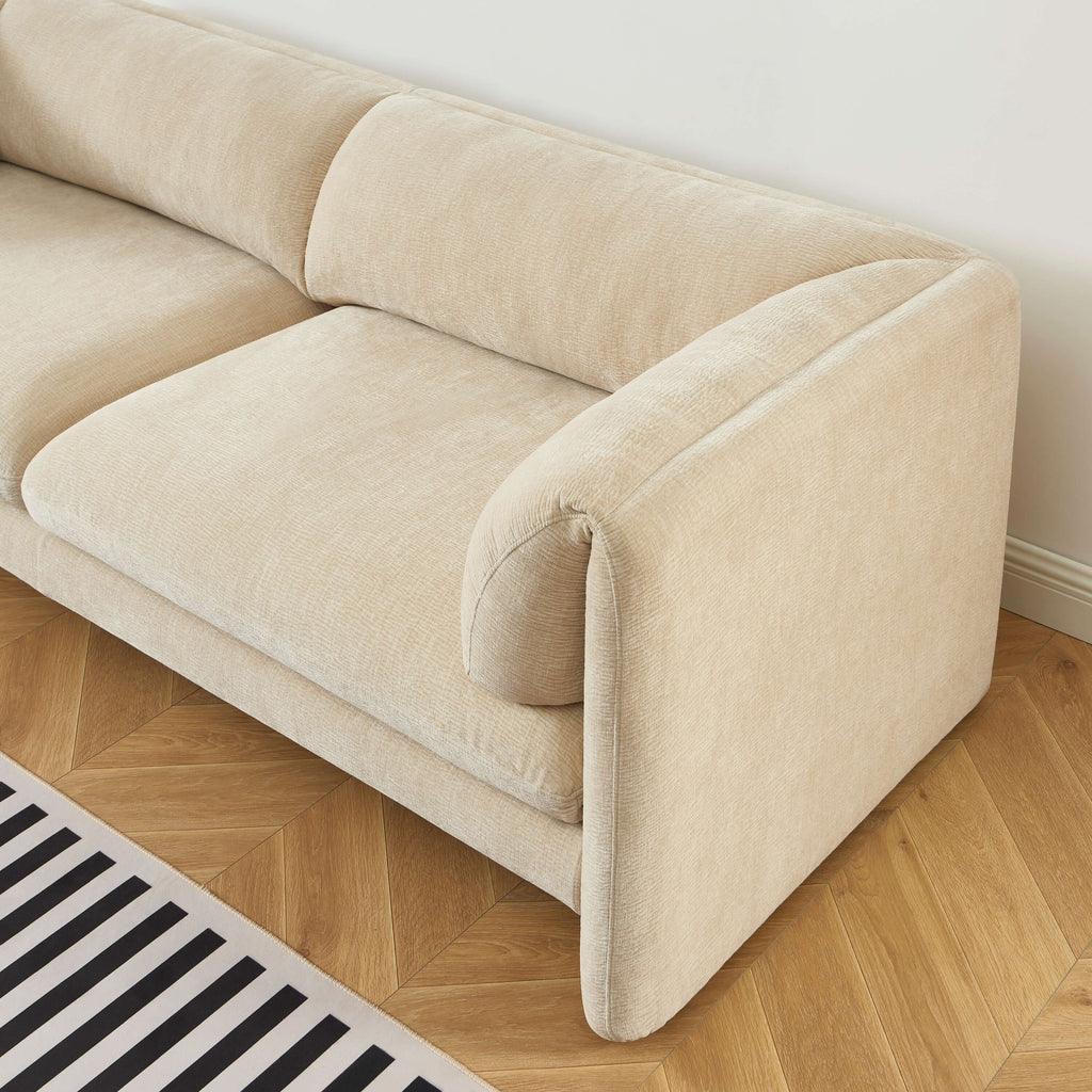 NIKKI 87" 3-Seater Fixed Sofa - Beige
