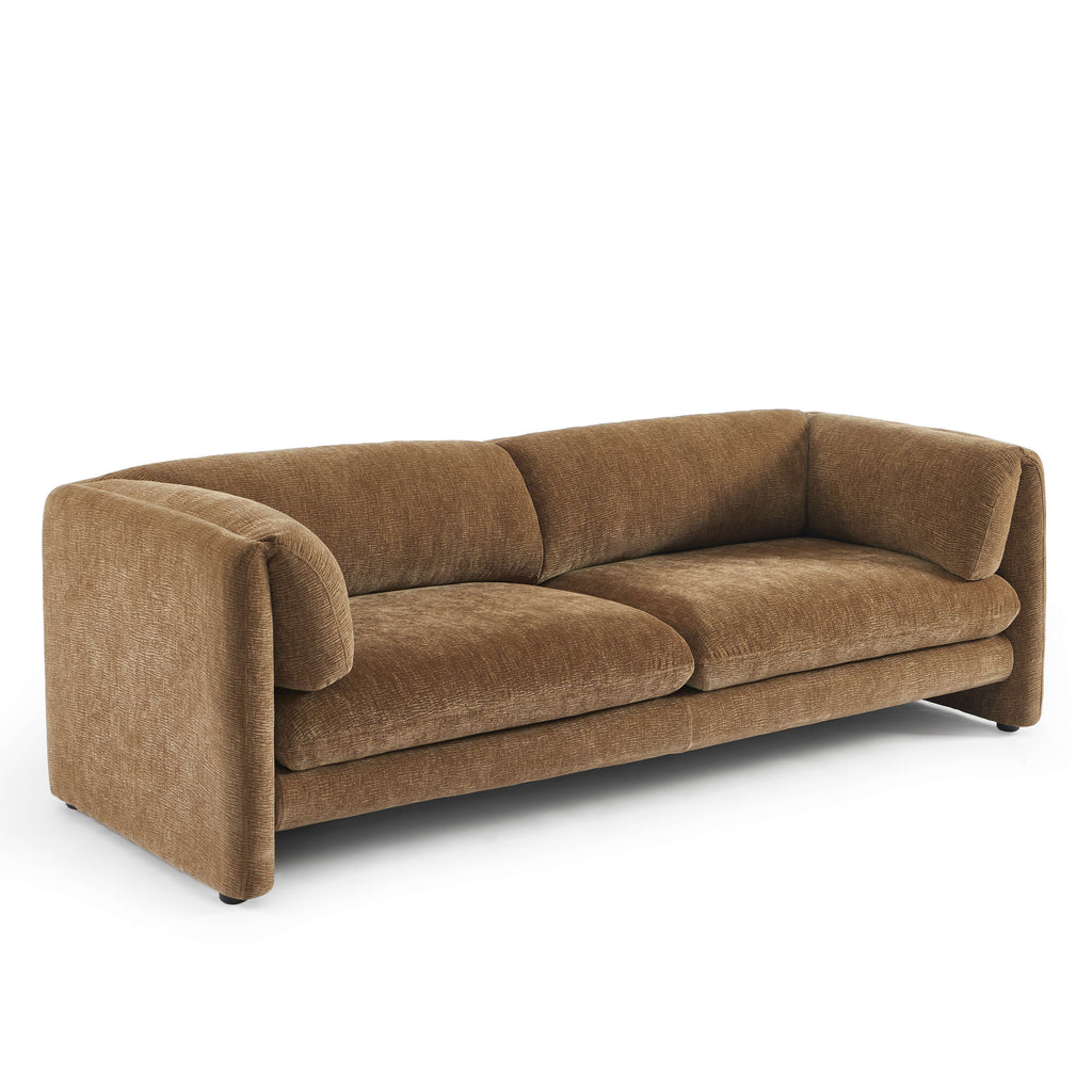 NIKKI 87" 3-Seater Fixed Sofa - Brown