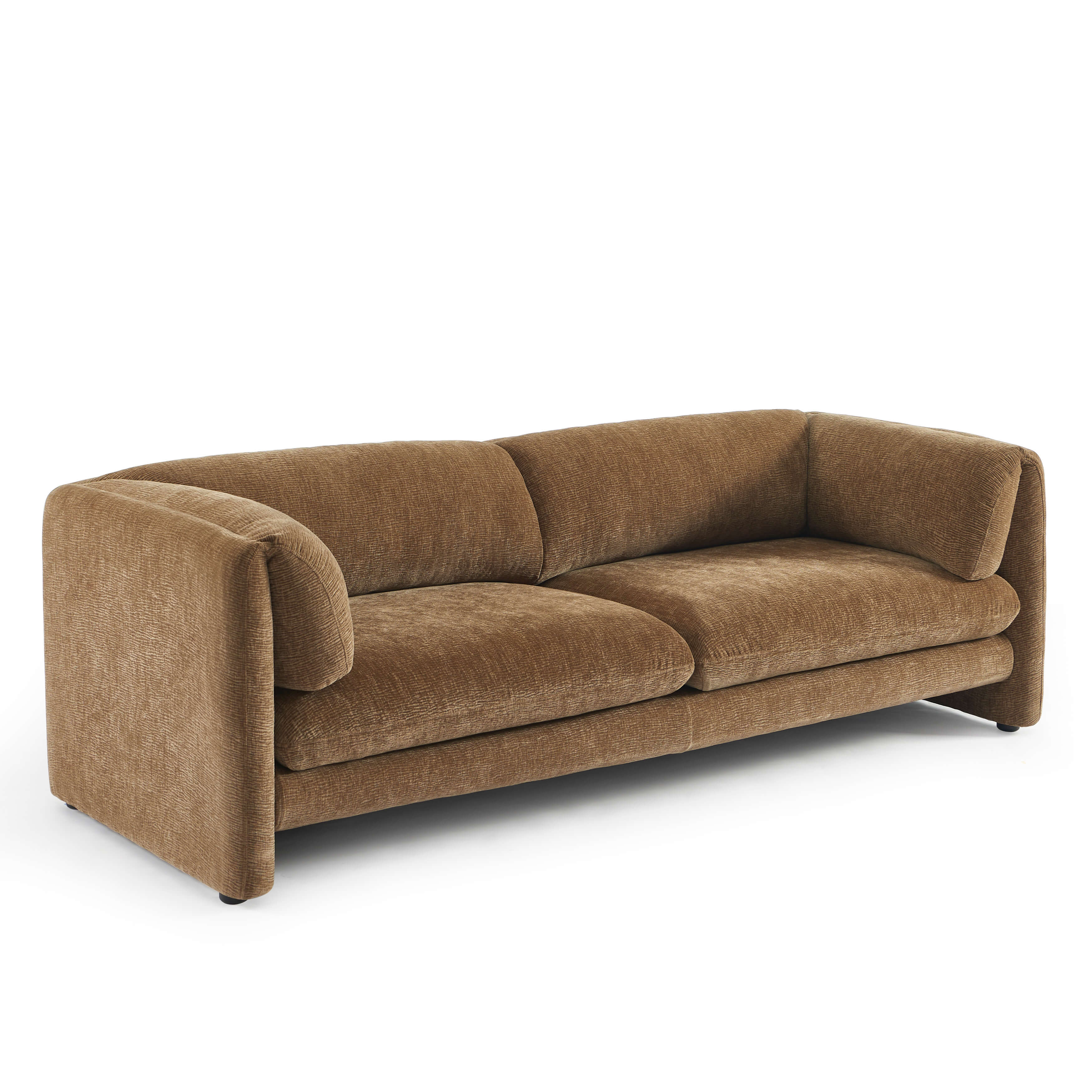 NIKKI 87" 3-Seater Fixed Sofa - Brown