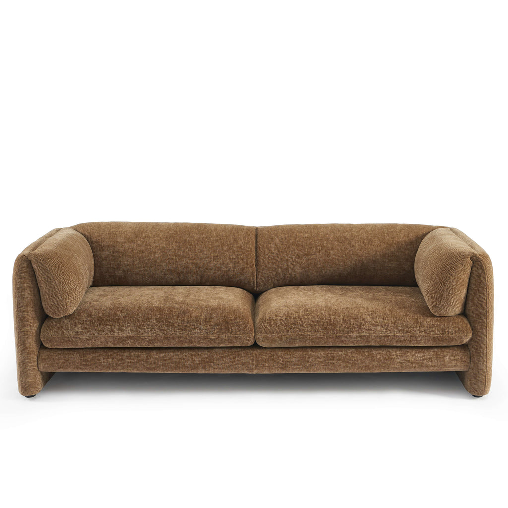 NIKKI 87" 3-Seater Fixed Sofa - Brown