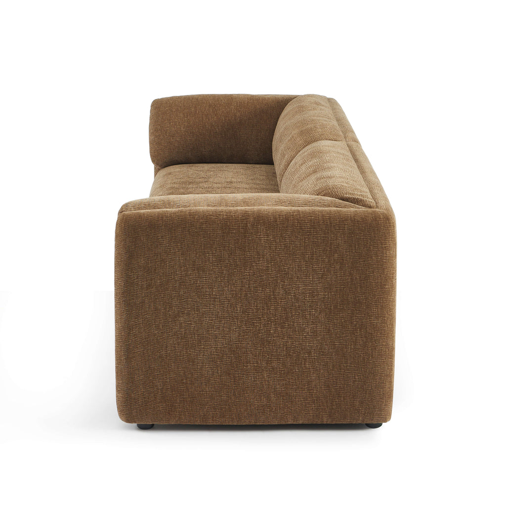 NIKKI 87" 3-Seater Fixed Sofa - Brown