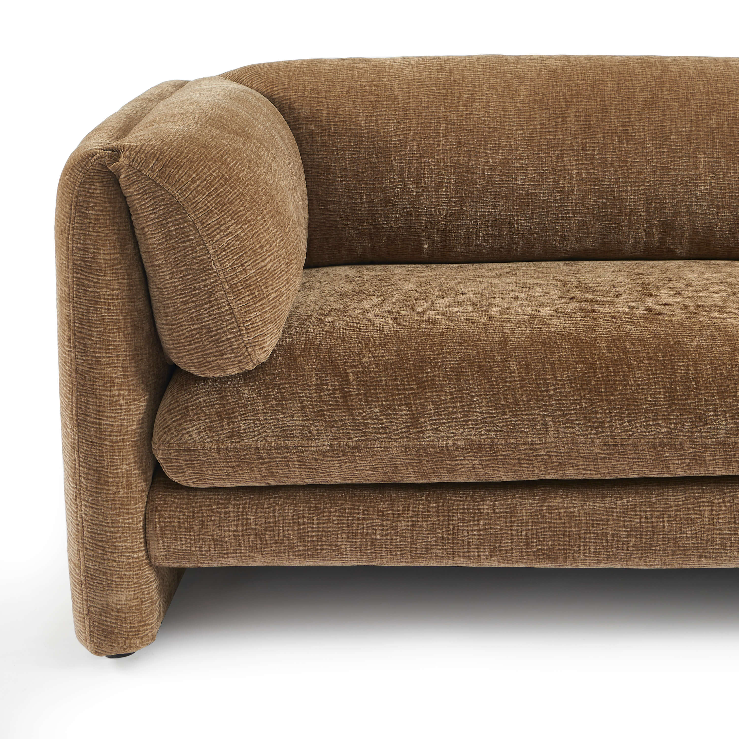 NIKKI 87" 3-Seater Fixed Sofa - Brown