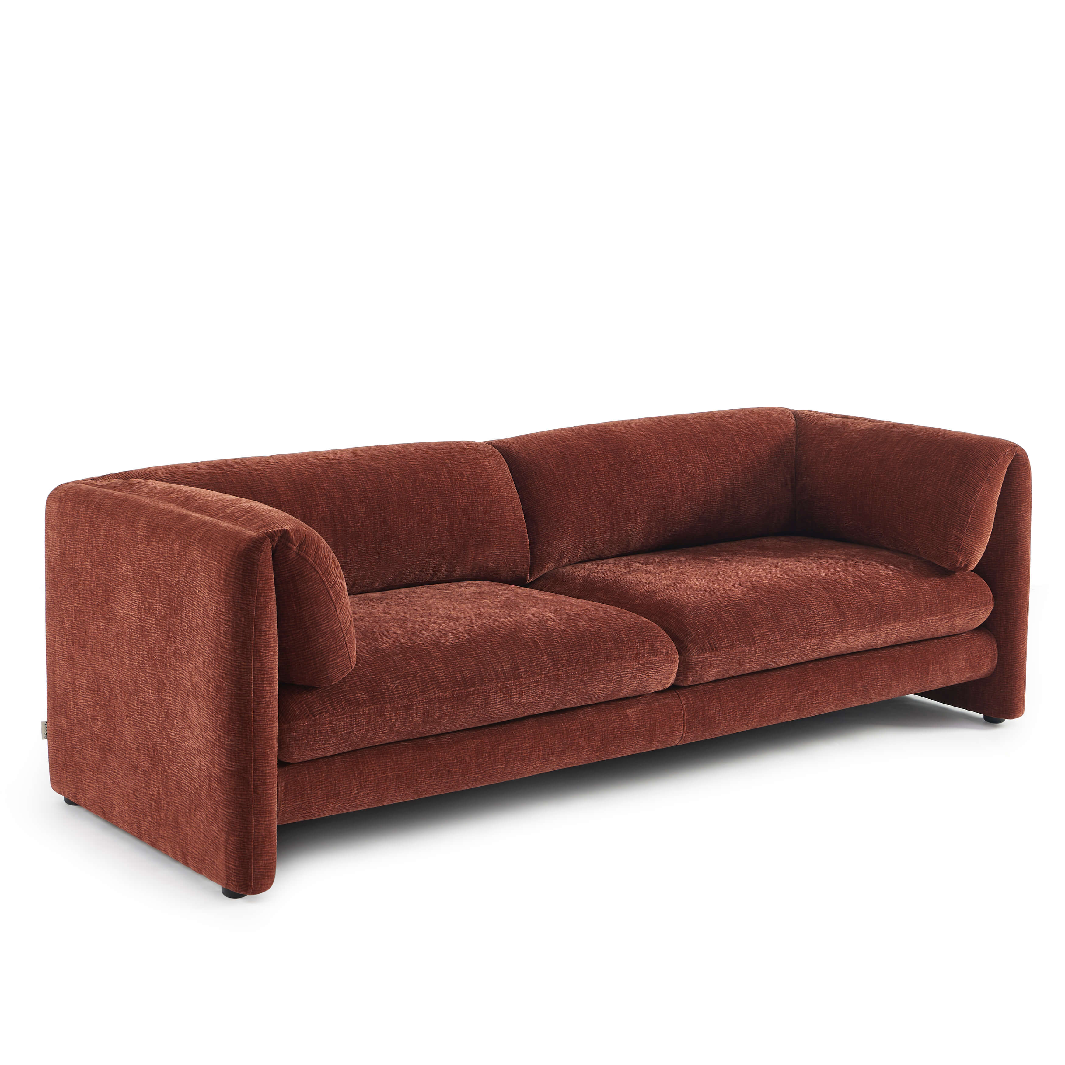 NIKKI 87" 3-Seater Fixed Sofa - Terracotta