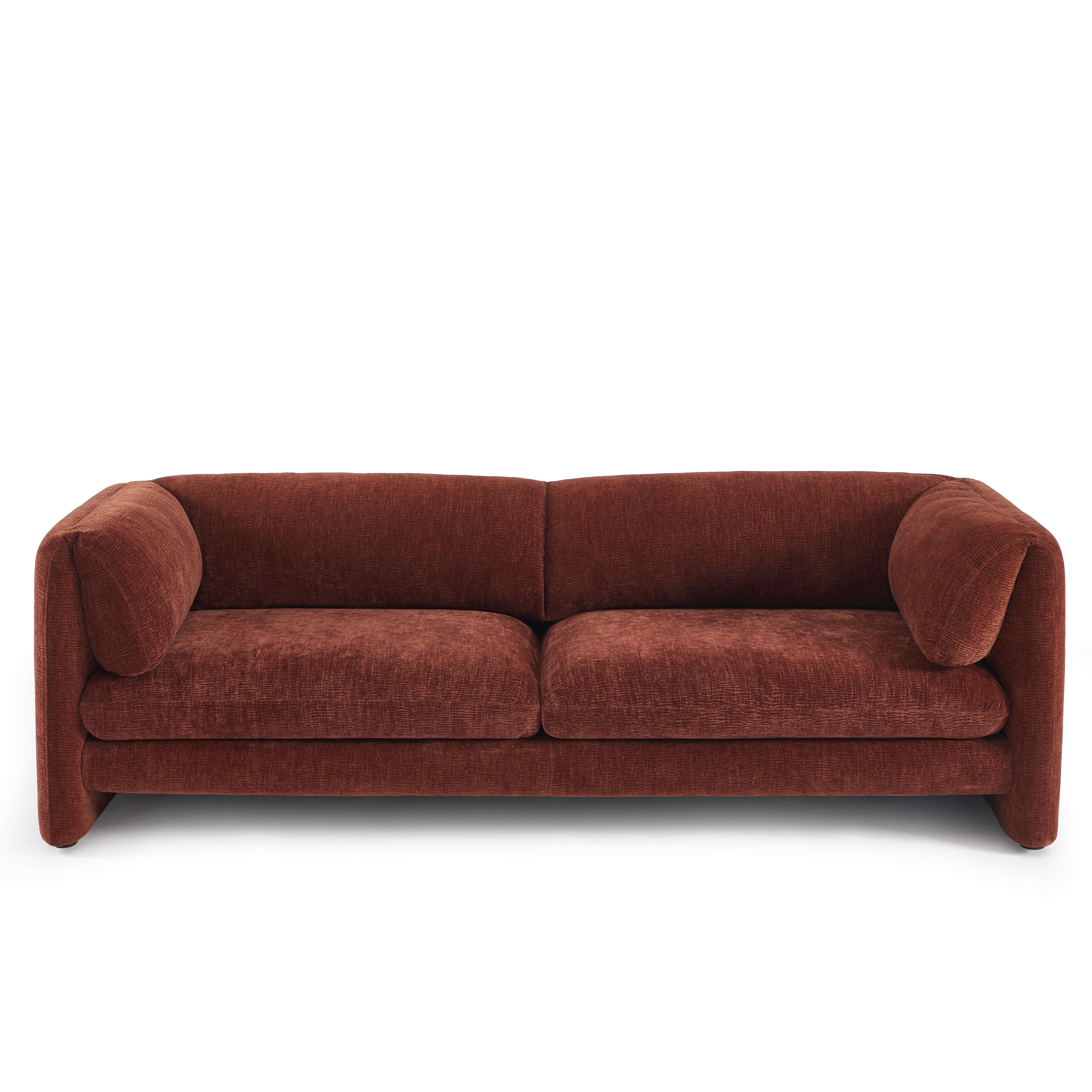 NIKKI 87" 3-Seater Fixed Sofa - Terracotta