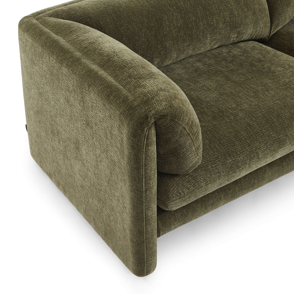 NIKKI 87" 3-Seater Fixed Sofa - Green