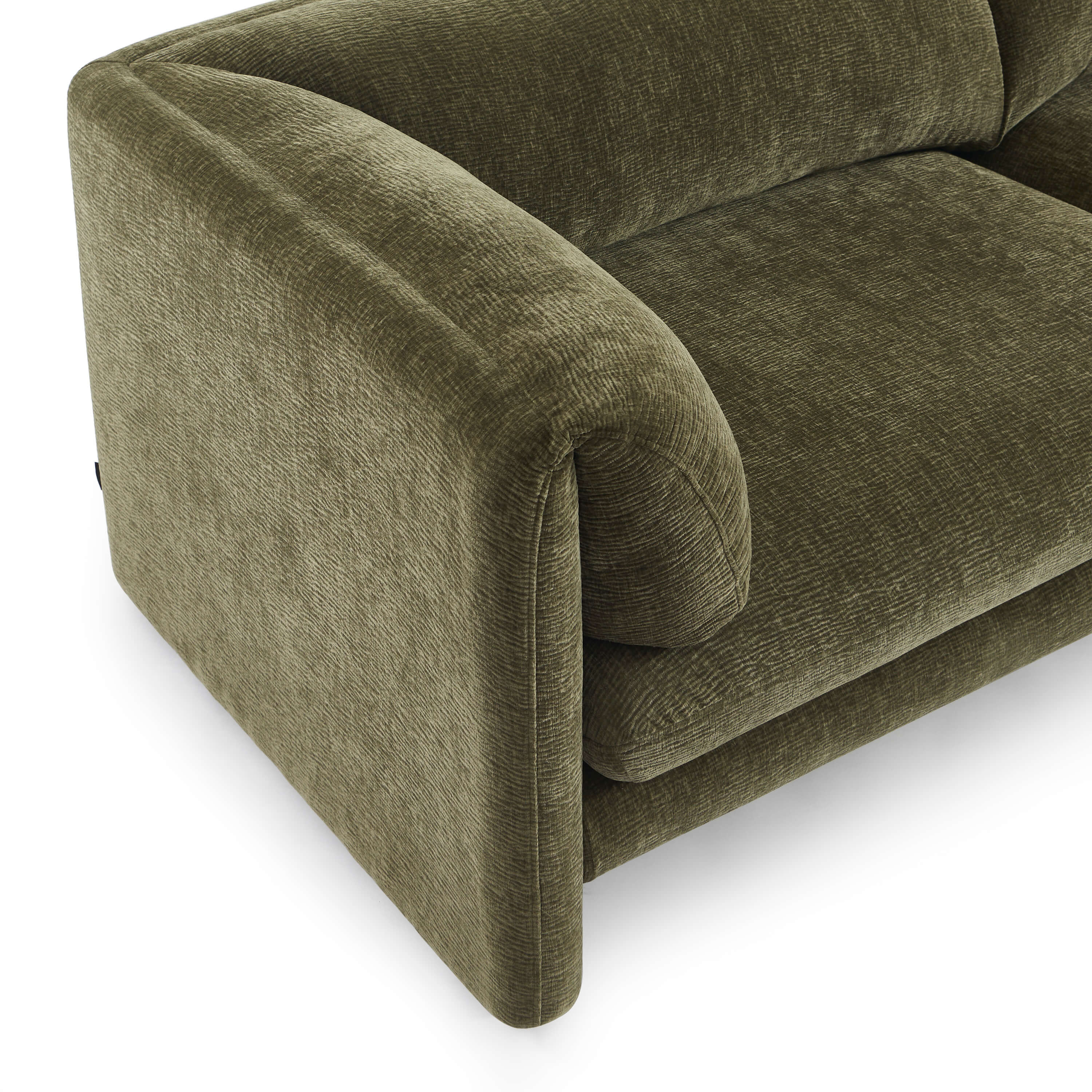 NIKKI 87" 3-Seater Fixed Sofa - Green