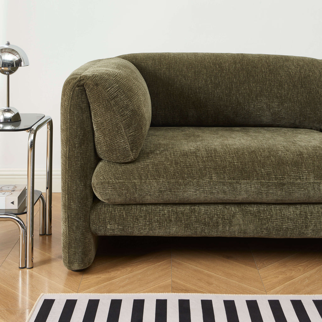 NIKKI 87" 3-Seater Fixed Sofa - Green