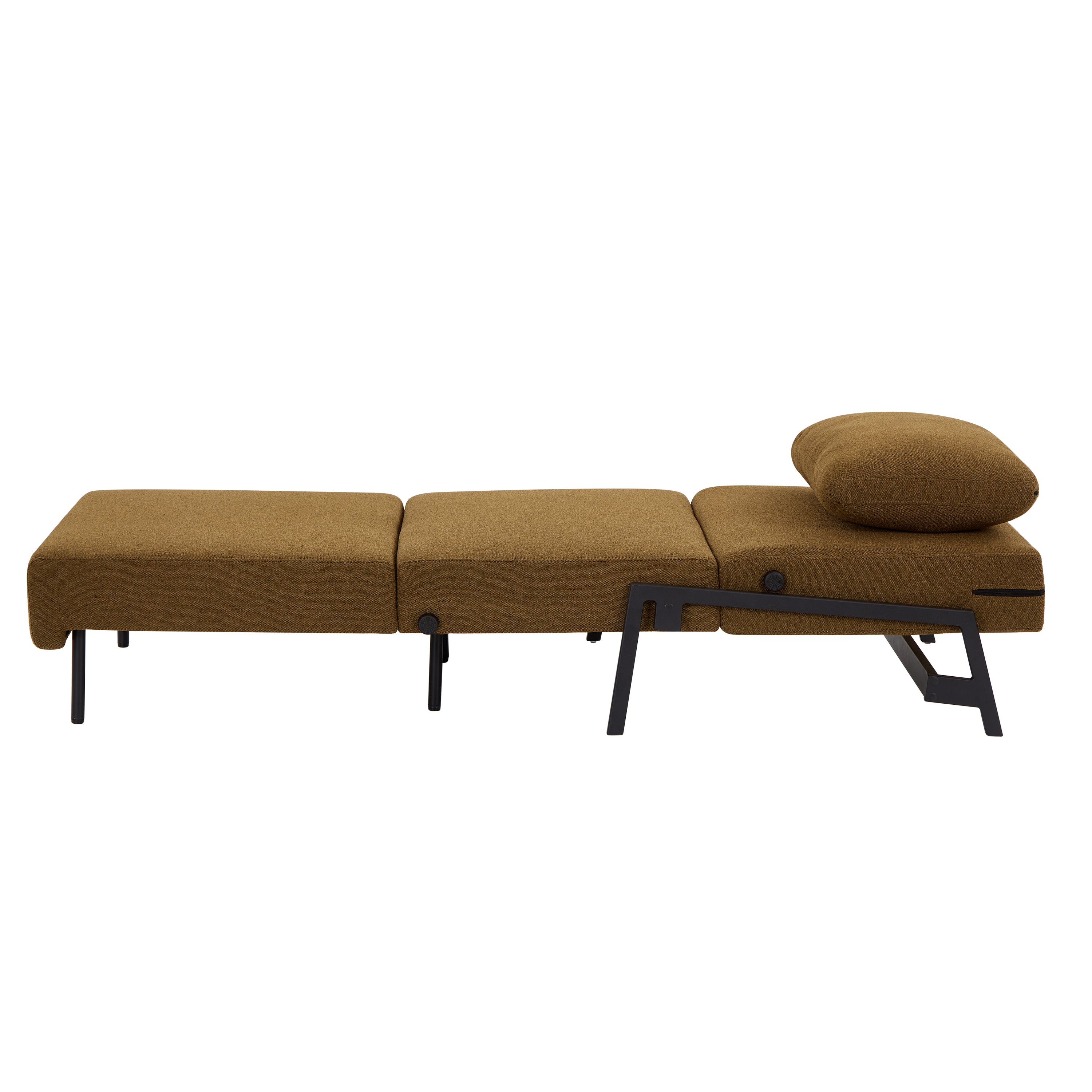 Convertible Armchair Nio 1 Seater Fabric Brown – Brown