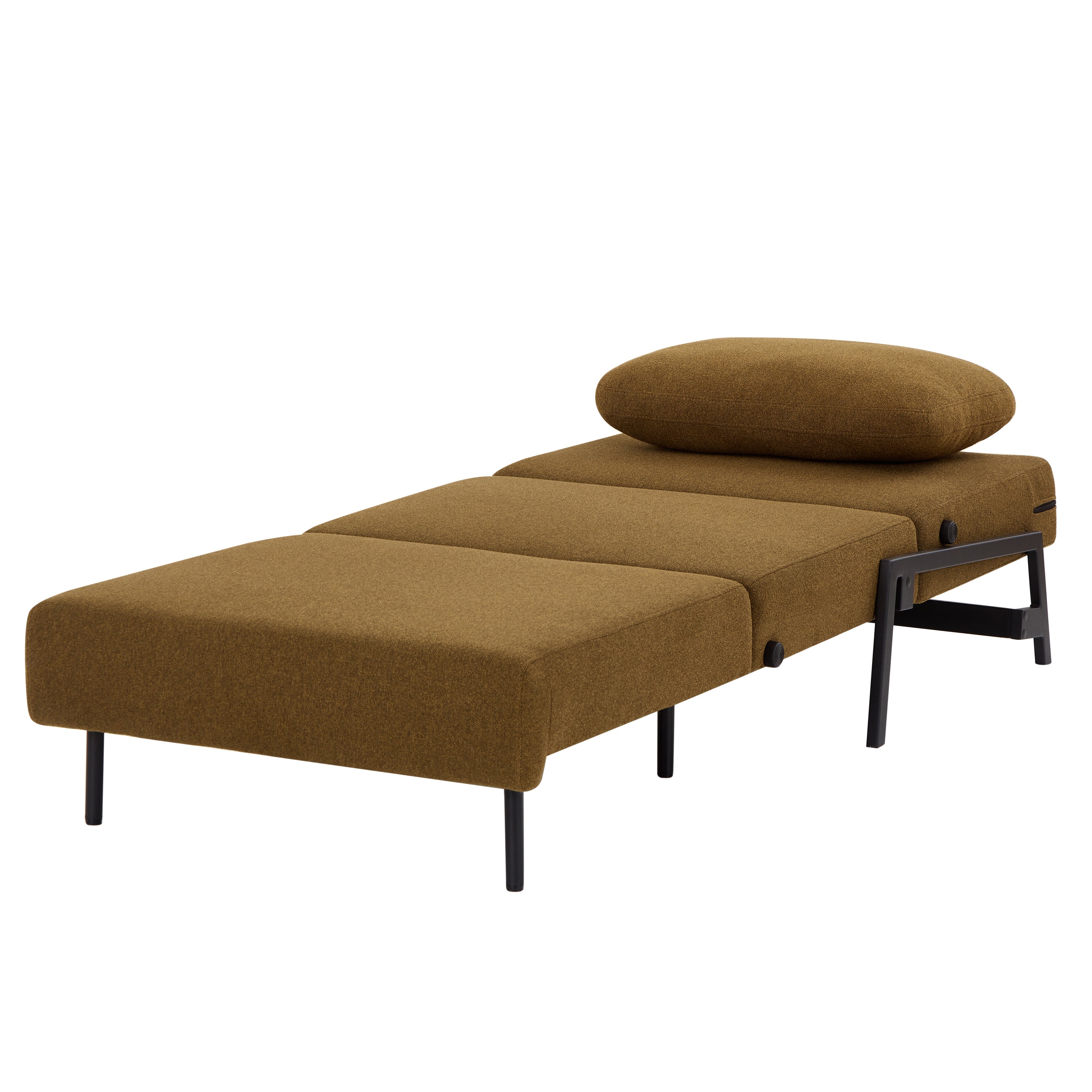Convertible Armchair Nio 1 Seater Fabric Brown – Brown