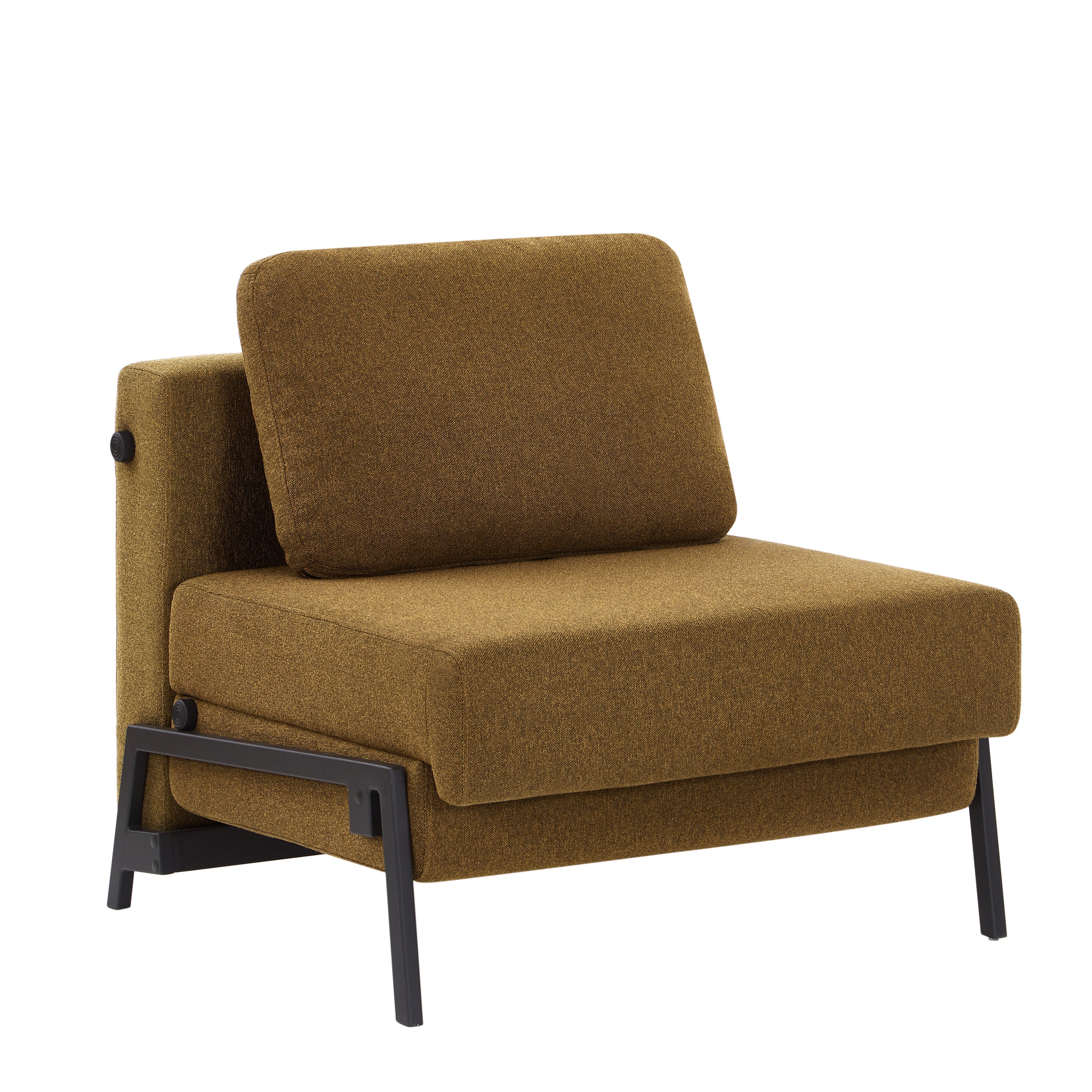 Convertible Armchair Nio 1 Seater Fabric Brown – Brown