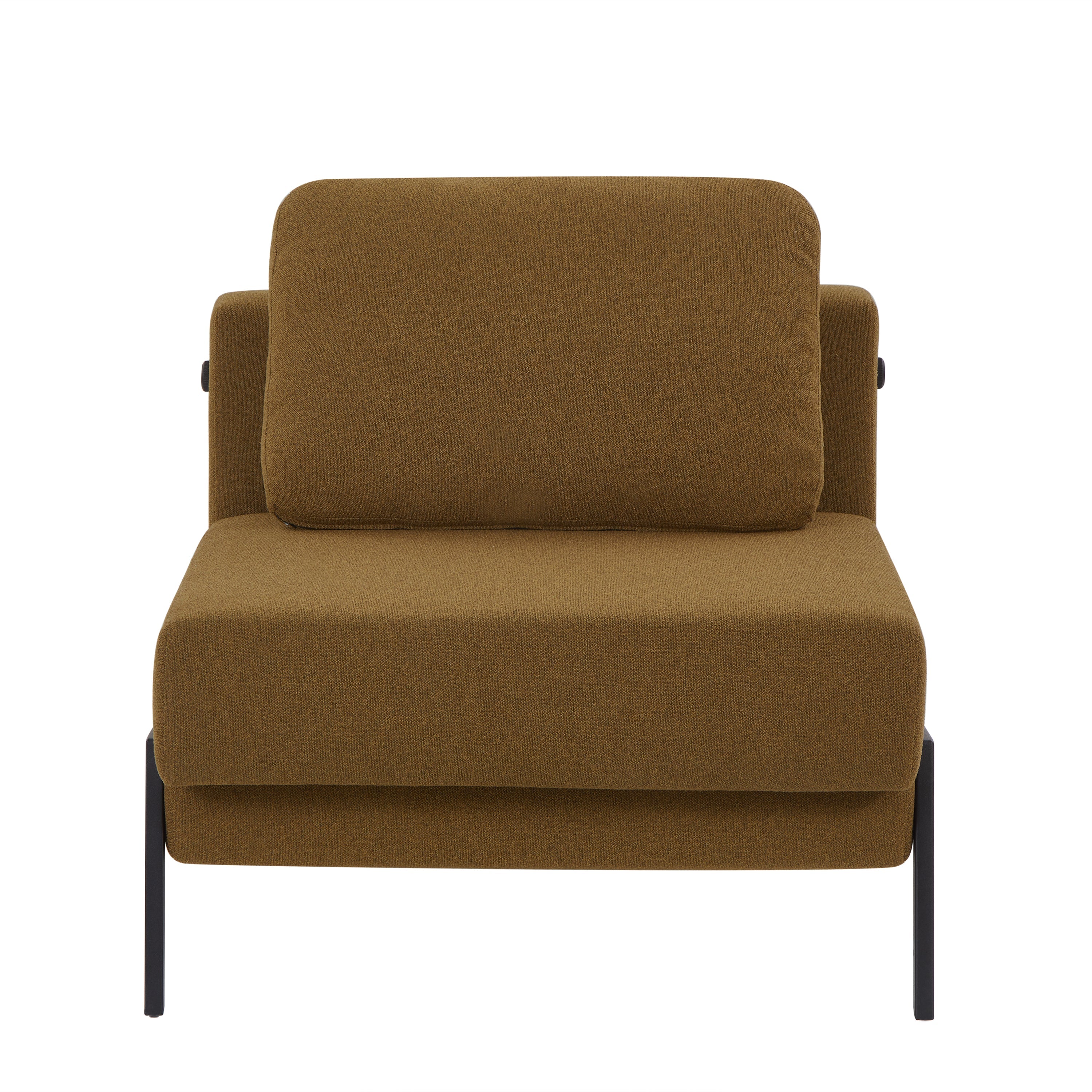 Convertible Armchair Nio 1 Seater Fabric Brown – Brown