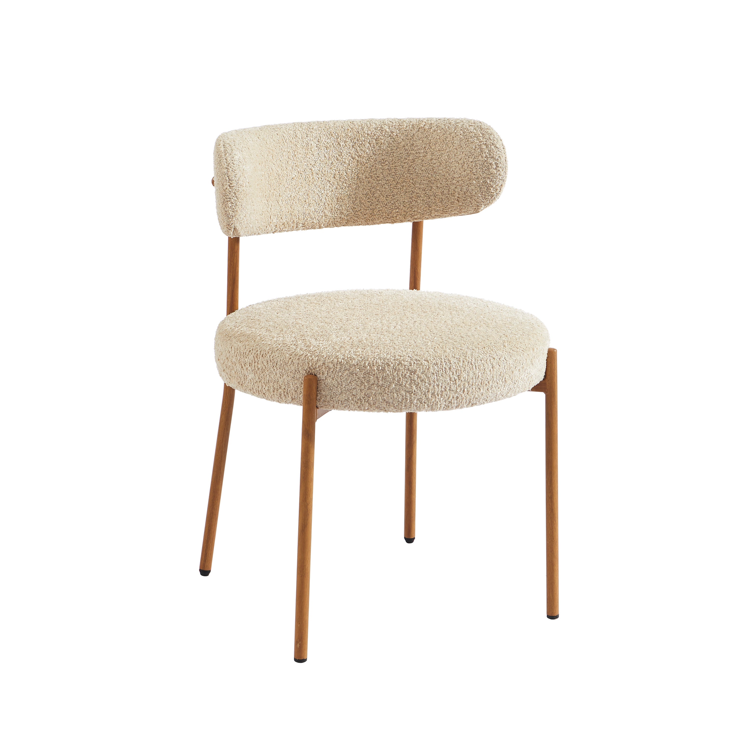 NOA Set of 2 Upholstered Dining Chairs – Beige