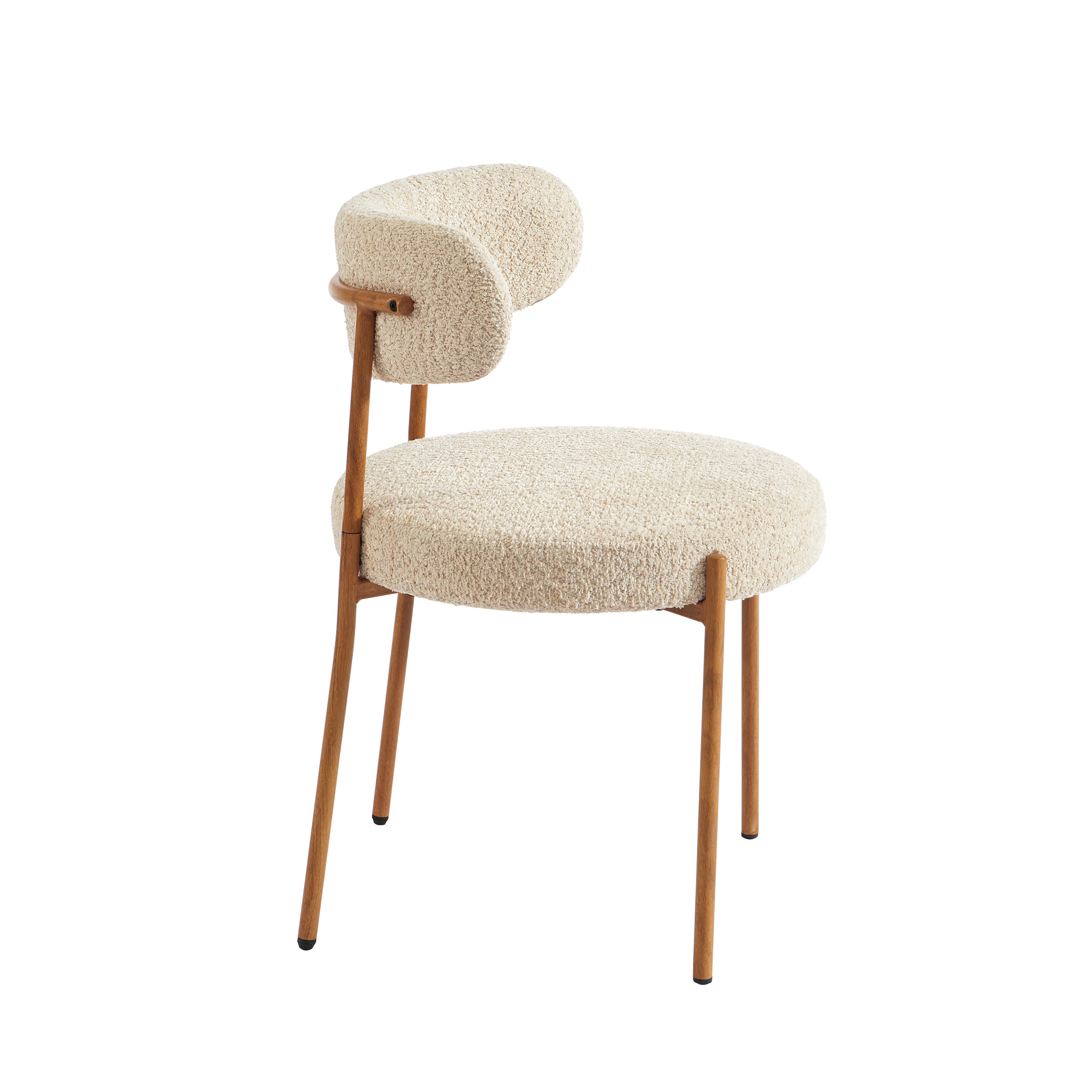 NOA Set of 2 Upholstered Dining Chairs – Beige